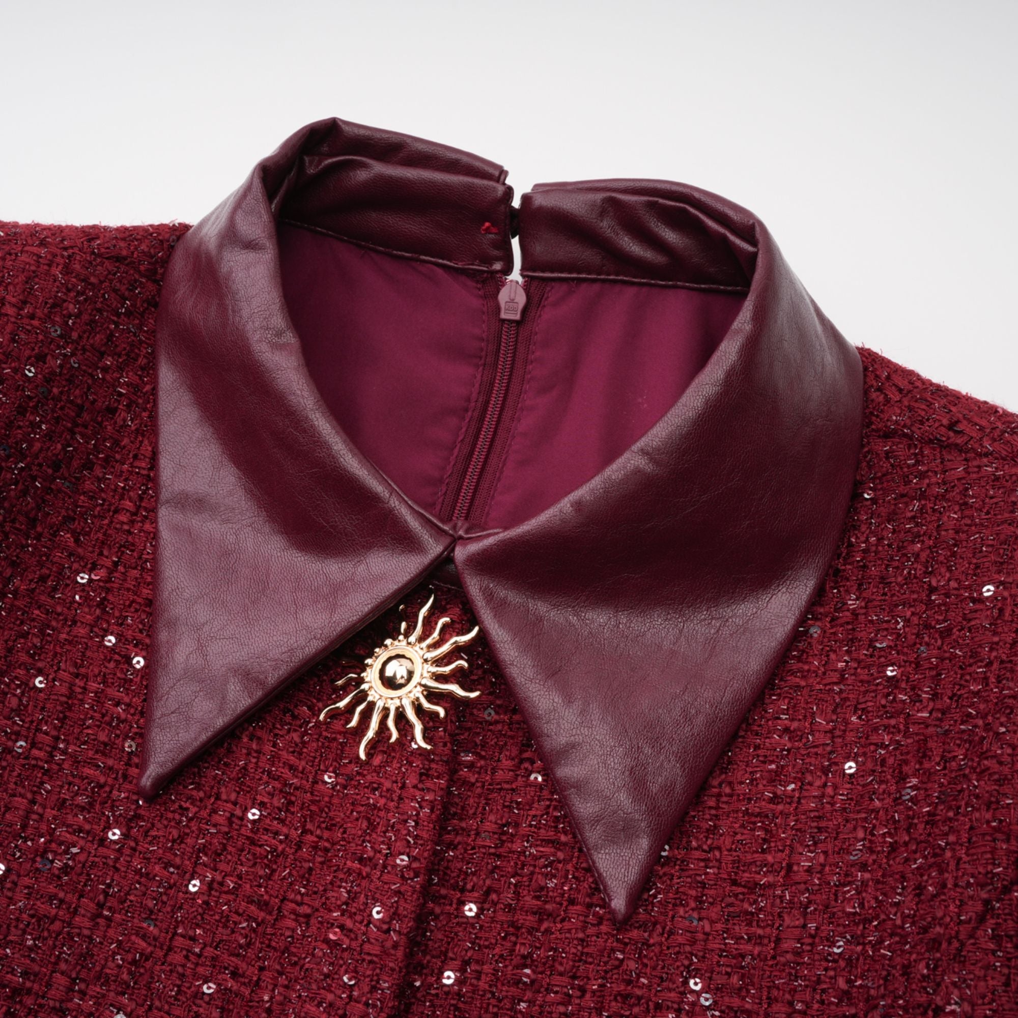 Ancora Red Embellished Tweed Mini Dress (Final Sale)