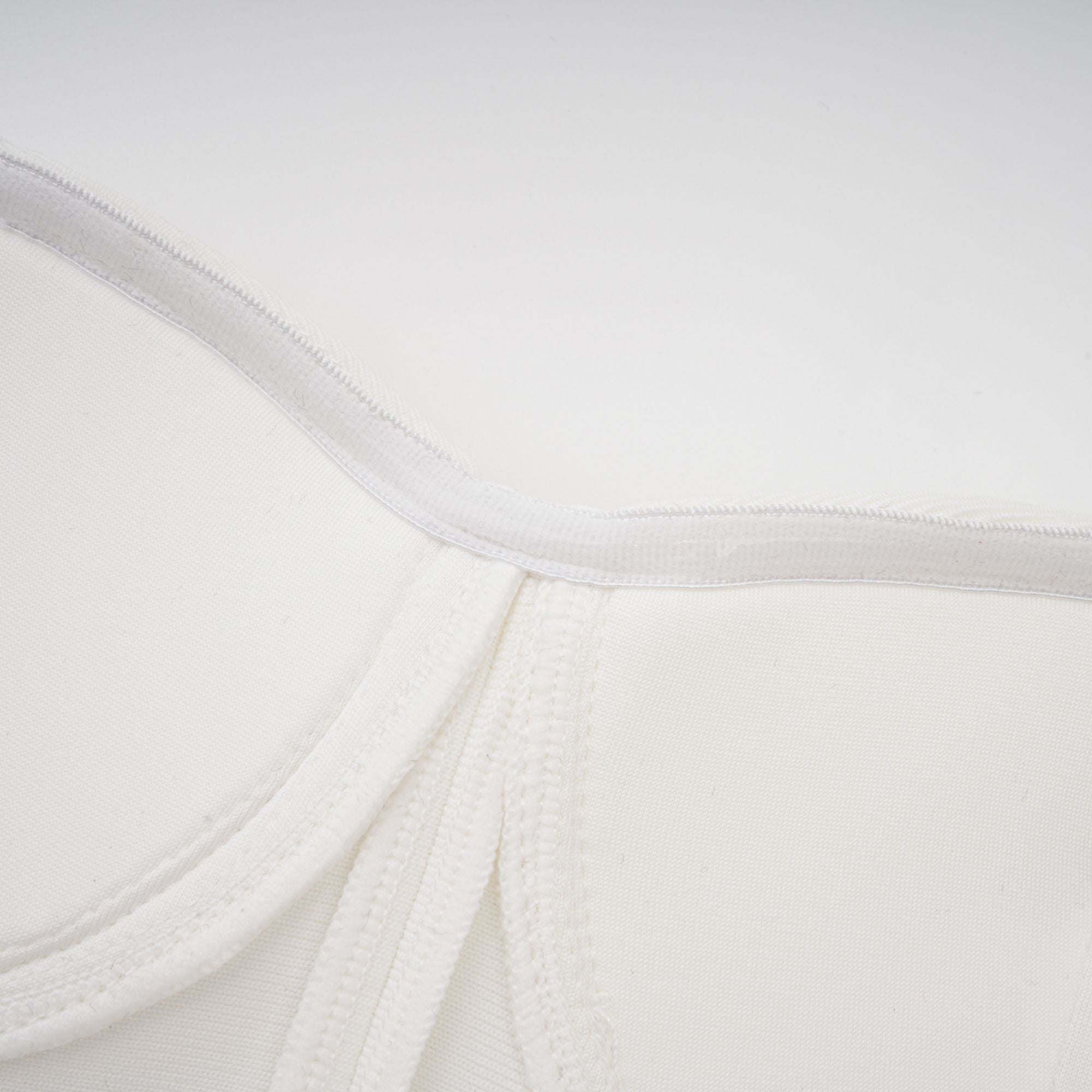 Olivia white floral-appliqué bandage maxi dress