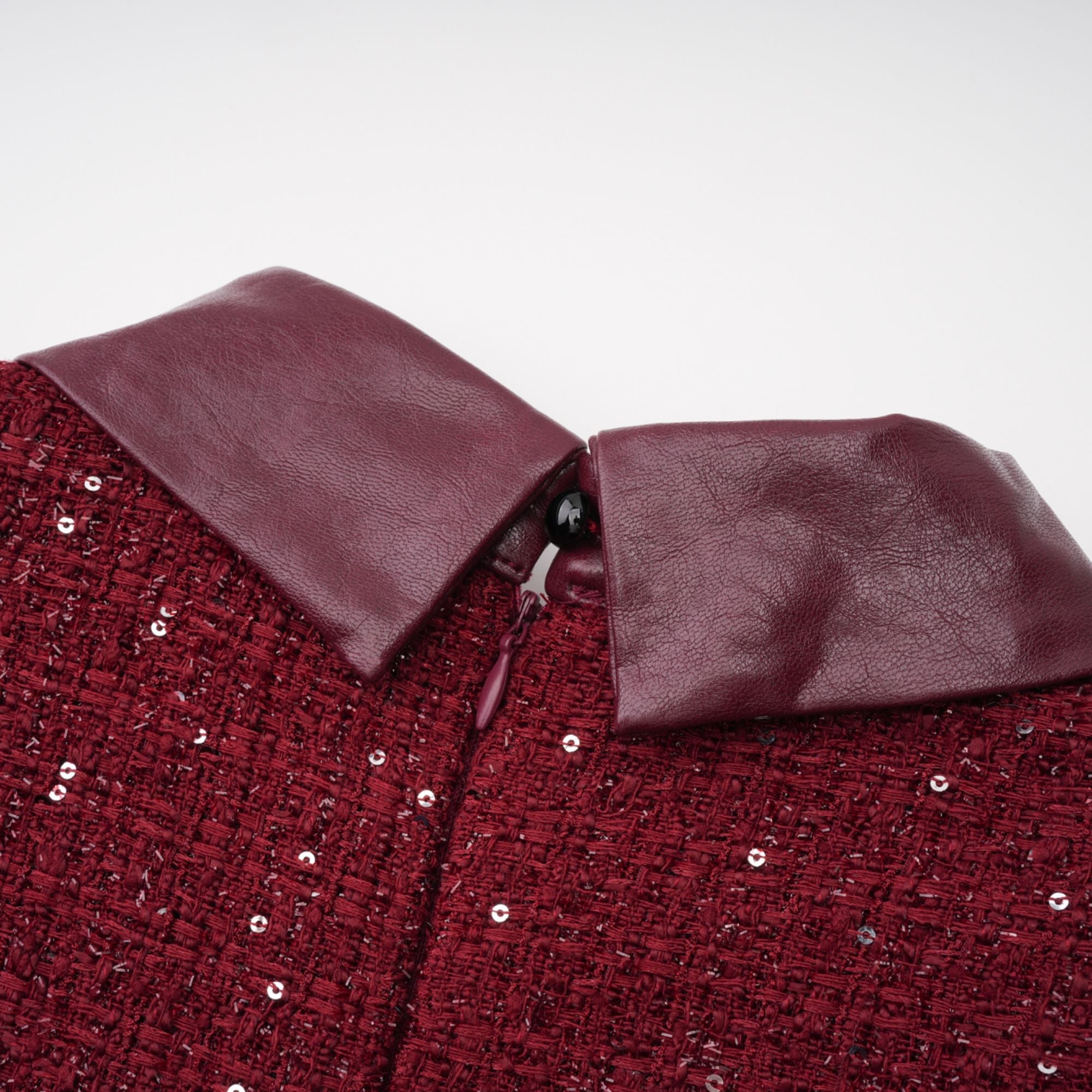 Ancora Red Embellished Tweed Mini Dress (Final Sale)