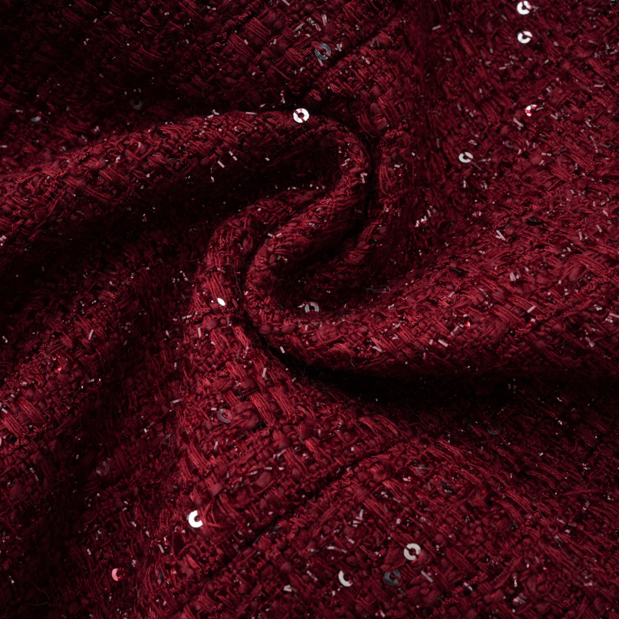 Ancora Red Embellished Tweed Mini Dress (Final Sale)
