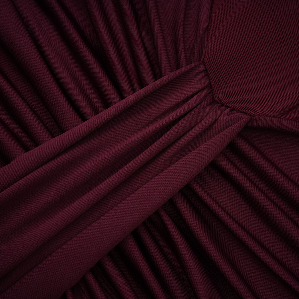 Amandine Burgundy Halterneck Gathered Maxi Dress (Final Sale-US Only)