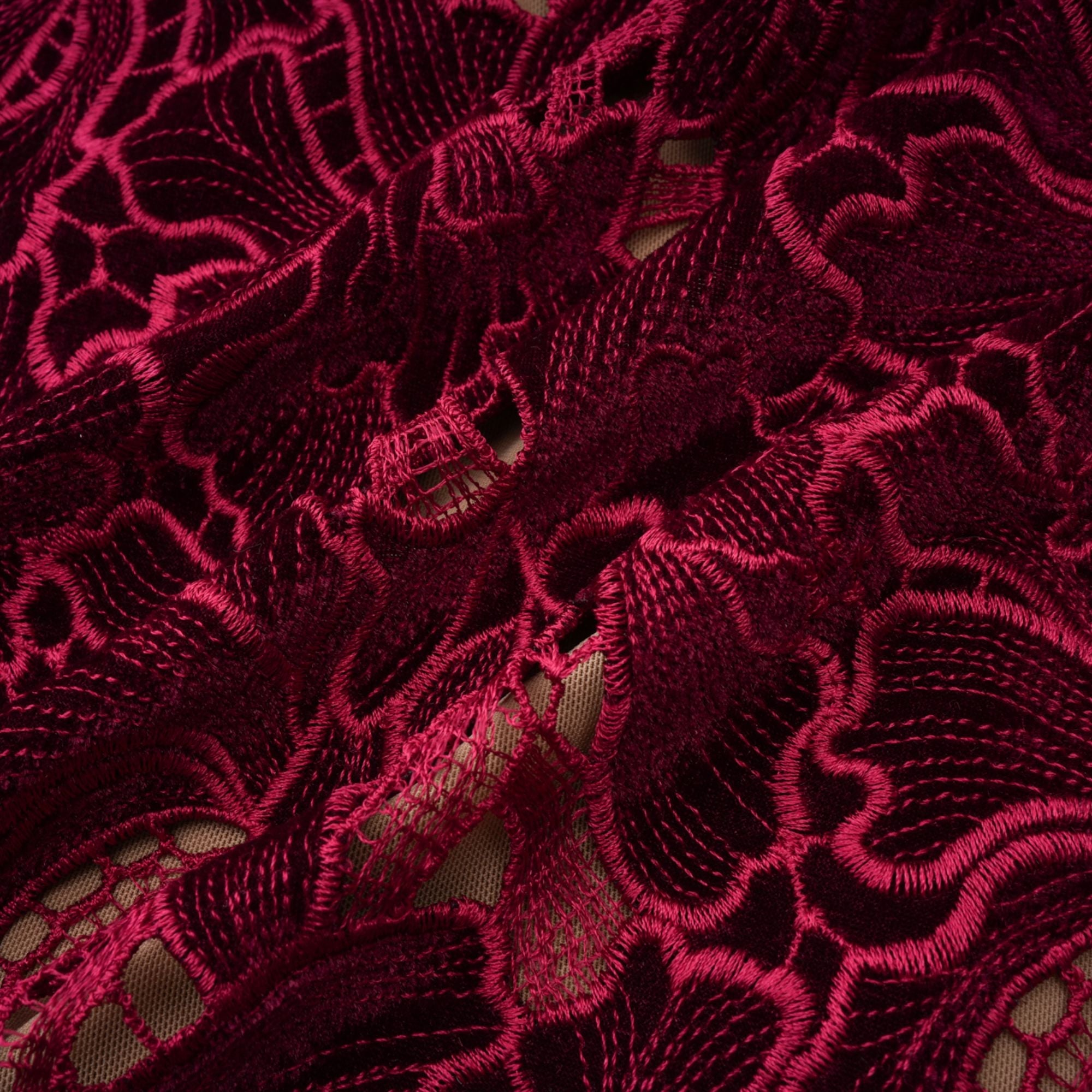 Hafdis Red Floral Embroidered Mini Dress (Final Sale-US Only)