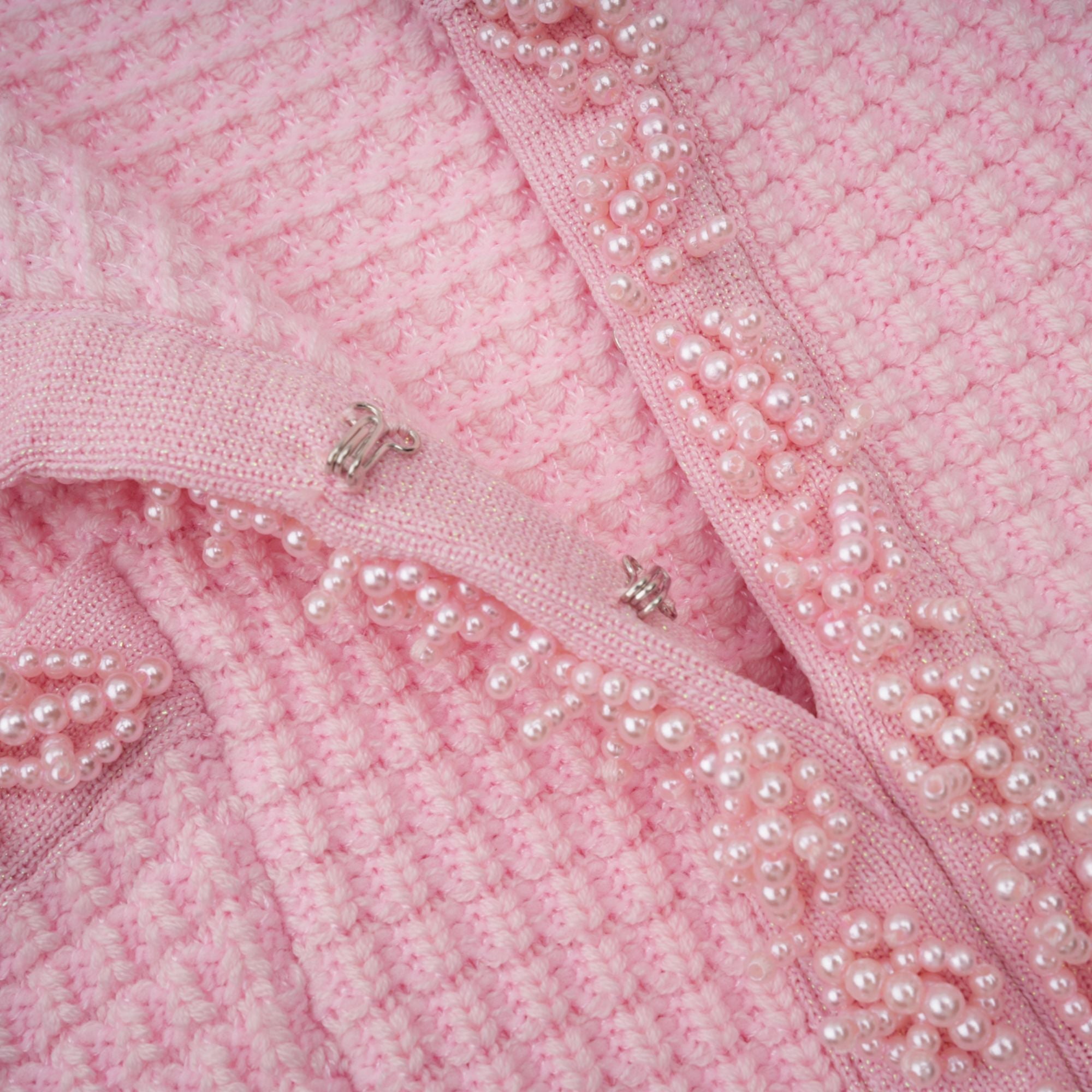 Eugénie pink beaded knit mini dress (Final Sale-US Only)