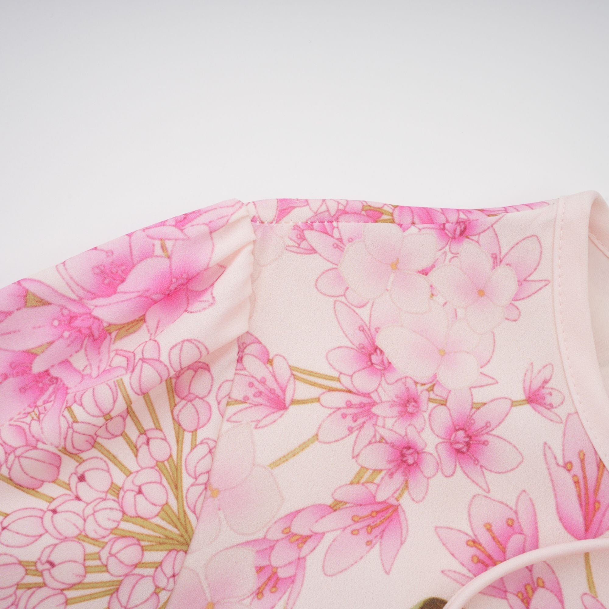 Yvette pink floral-print midi dress