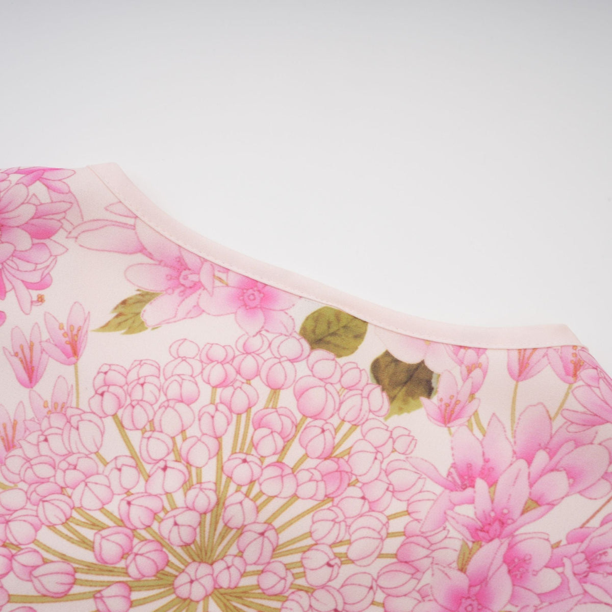 Yvette pink floral-print midi dress