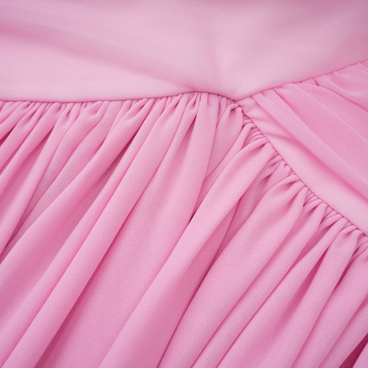 Laetitia Pink Pleated Train Ruched Maxi Dress (Final Sale-US Only)