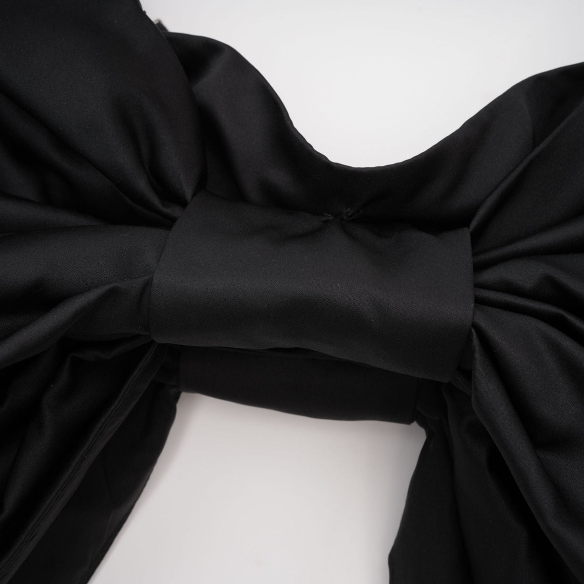 Solène bowknot scoop-back top in Black (Final Sale)