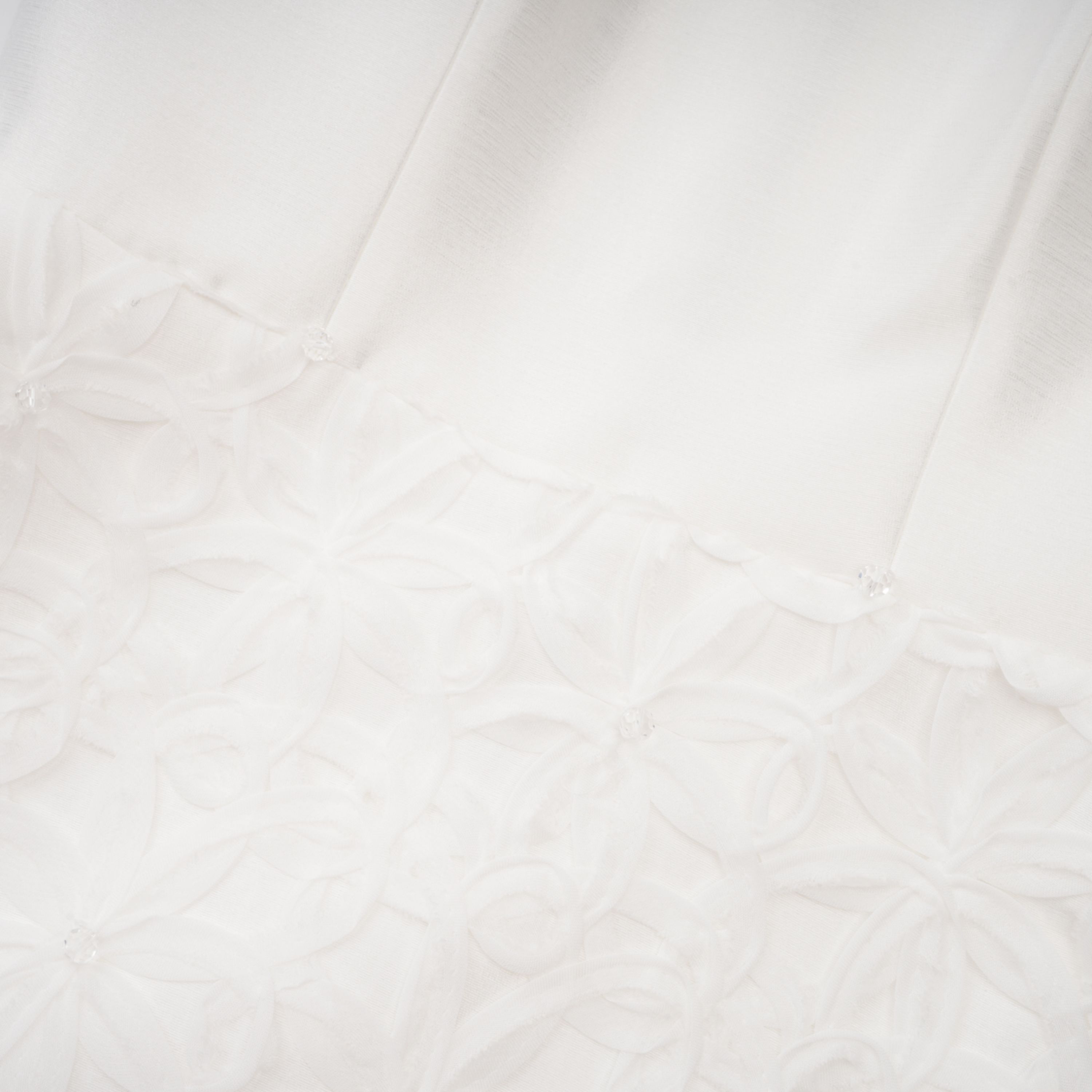 Dulcie White Floral Jacquard Shawl & Dress Set