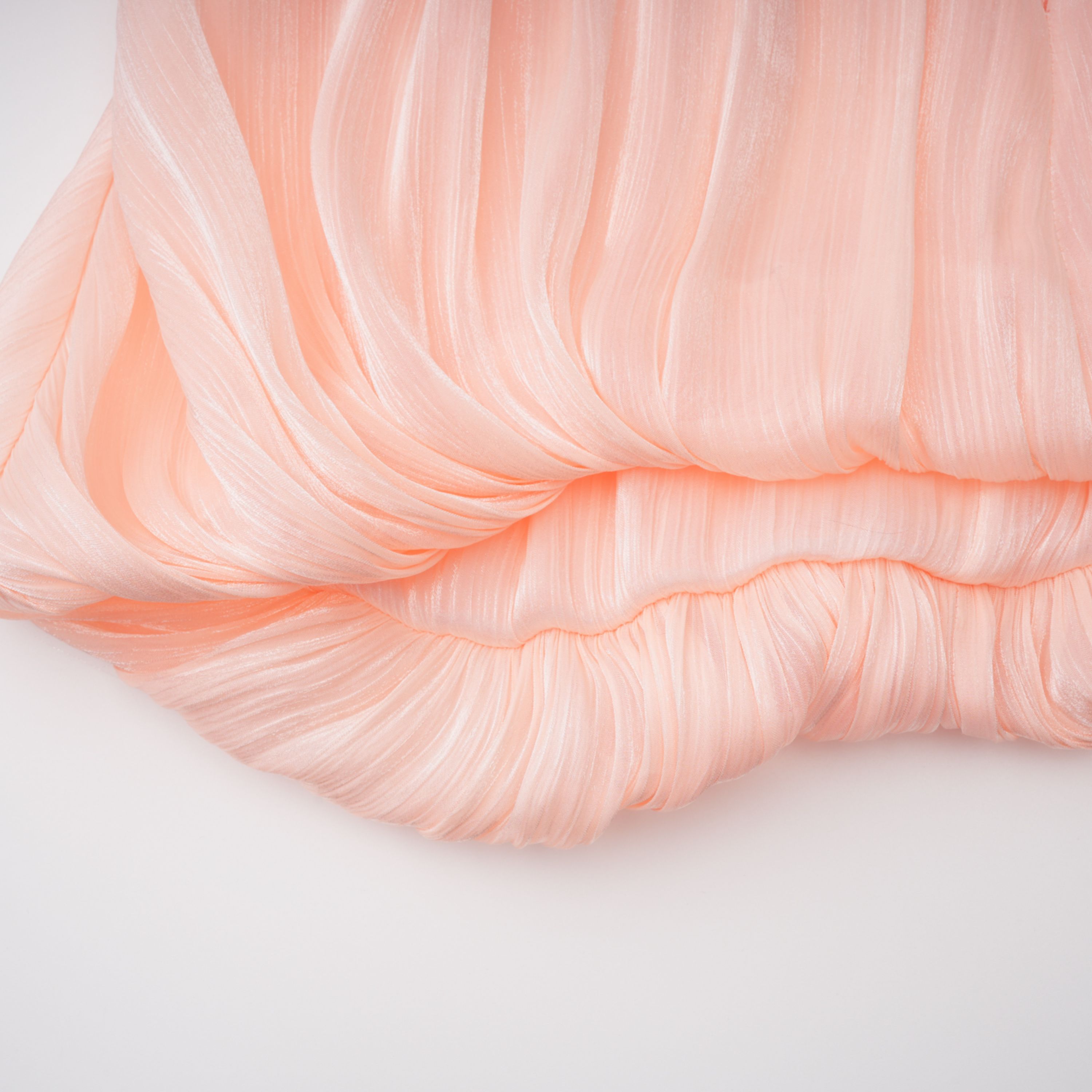 Mélodie Pink Pleated Glossy Top & Skirt Set