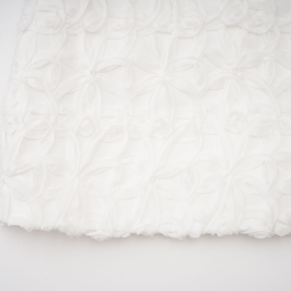 Dulcie White Floral Jacquard Shawl & Dress Set
