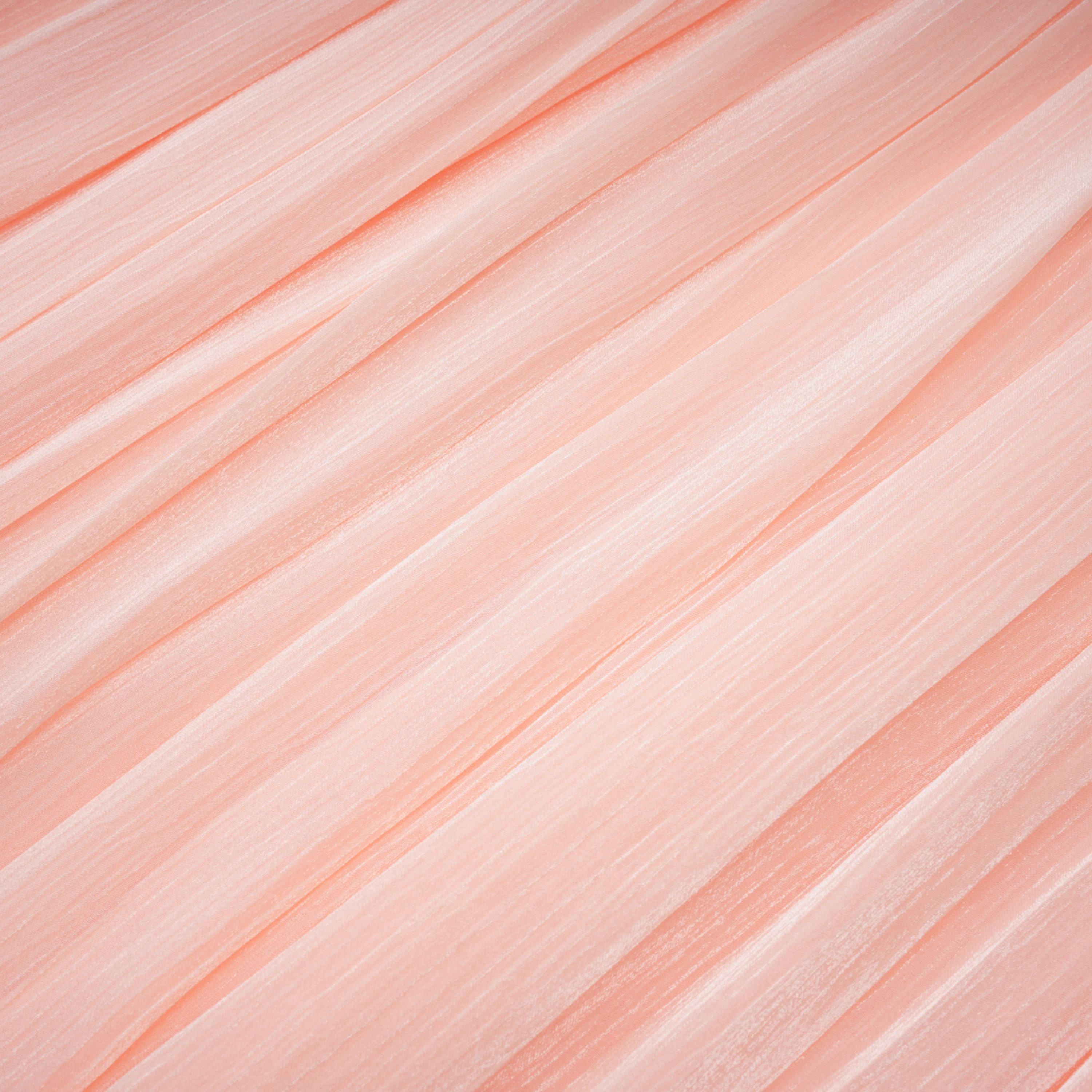 Mélodie Pink Pleated Glossy Top & Skirt Set
