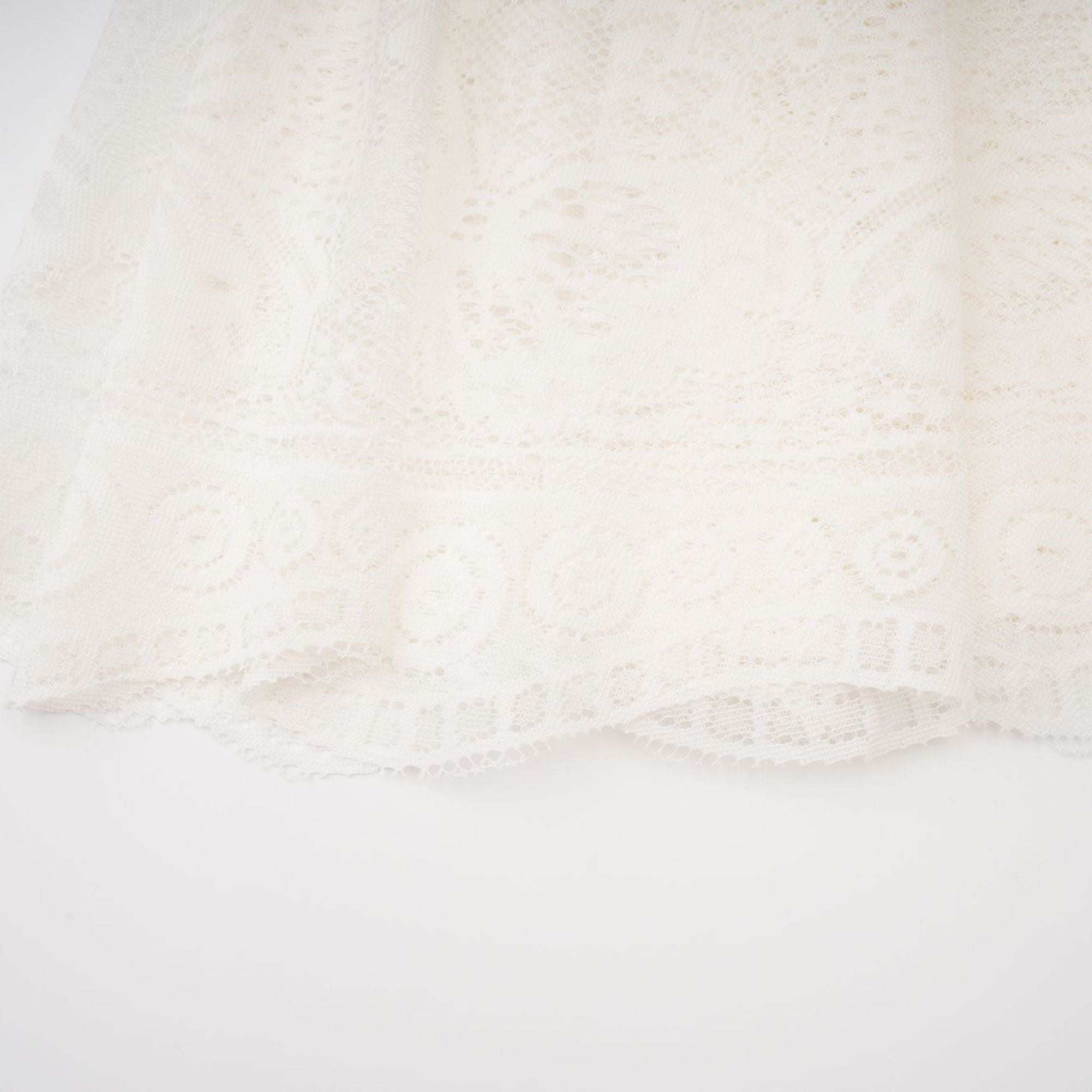 Phoebe White Jacquard Floral-lace Pleated Midi Dress