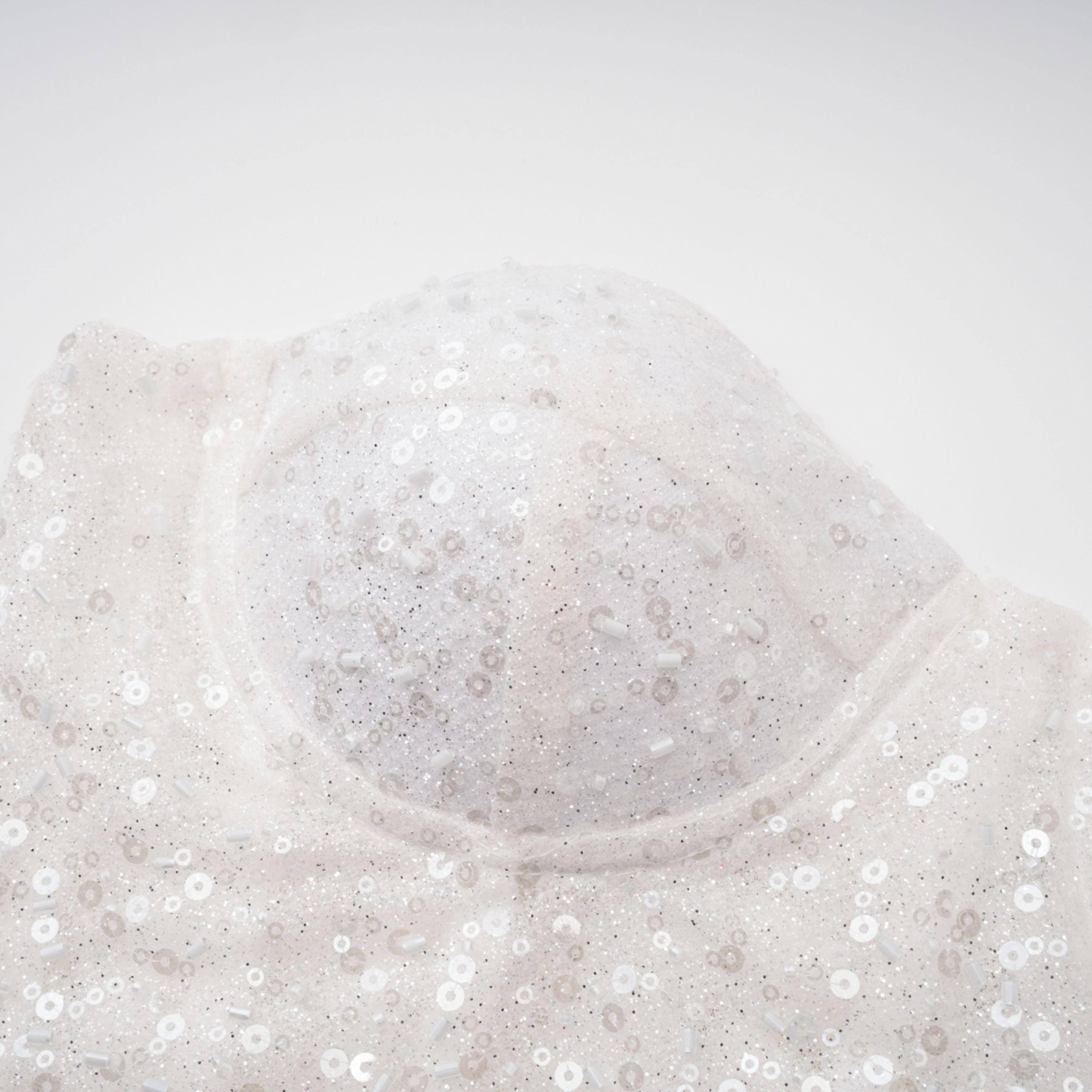 Zora White Sequin Corset Top & Satin Skirt Set (Final Sale)