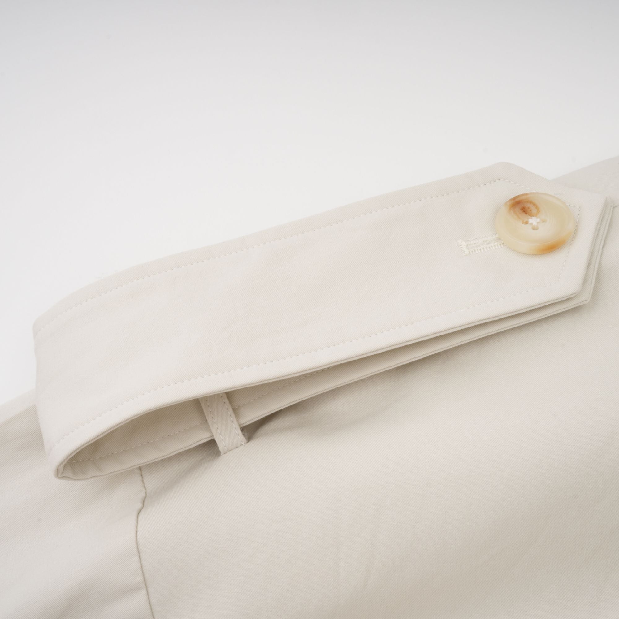 Bruyère White Double-Breasted Long Trench Coat (Final Sale-US Only)