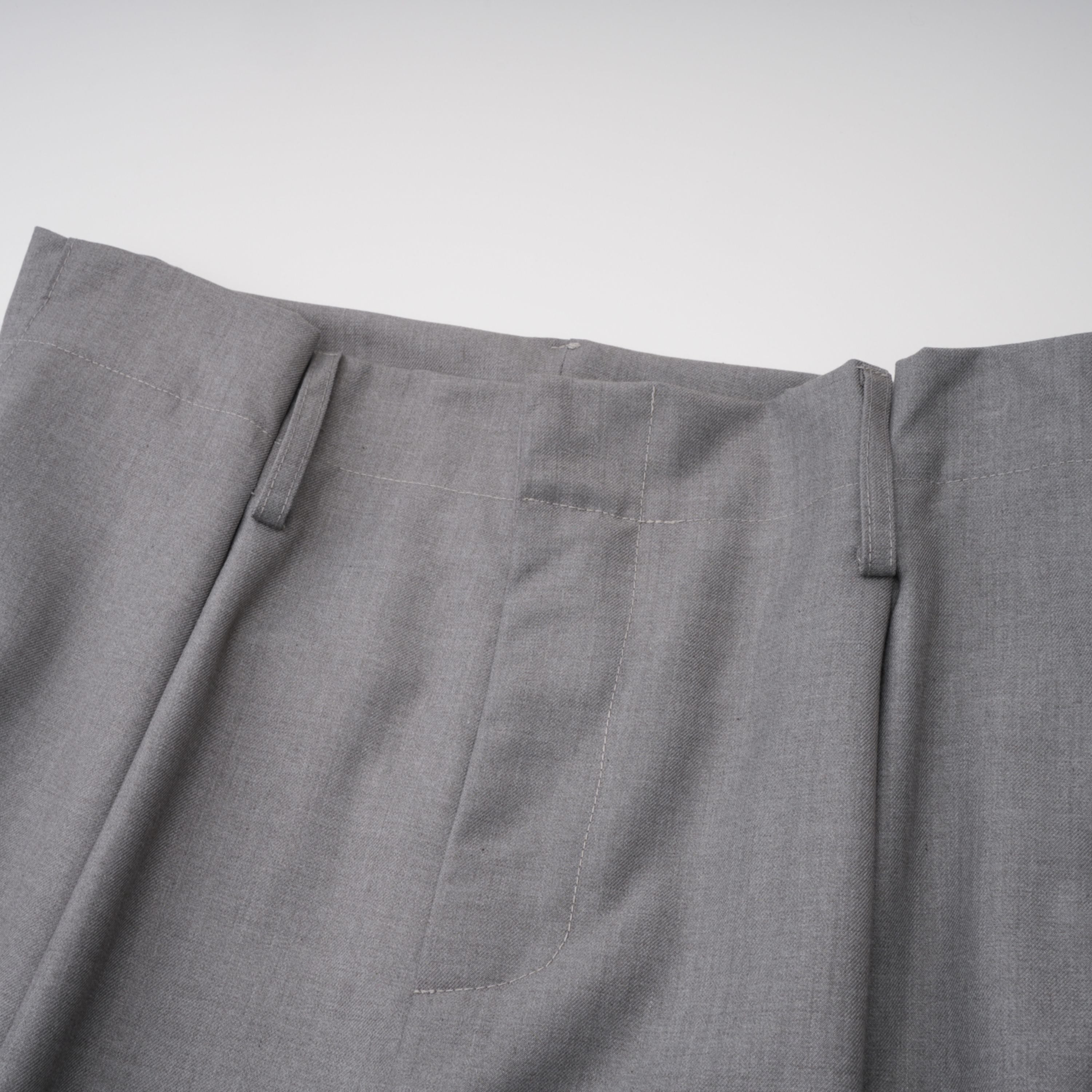 Cynthia Grey Asymmetrical Draped Shirt & Trousers Set (Final Sale-US Only)
