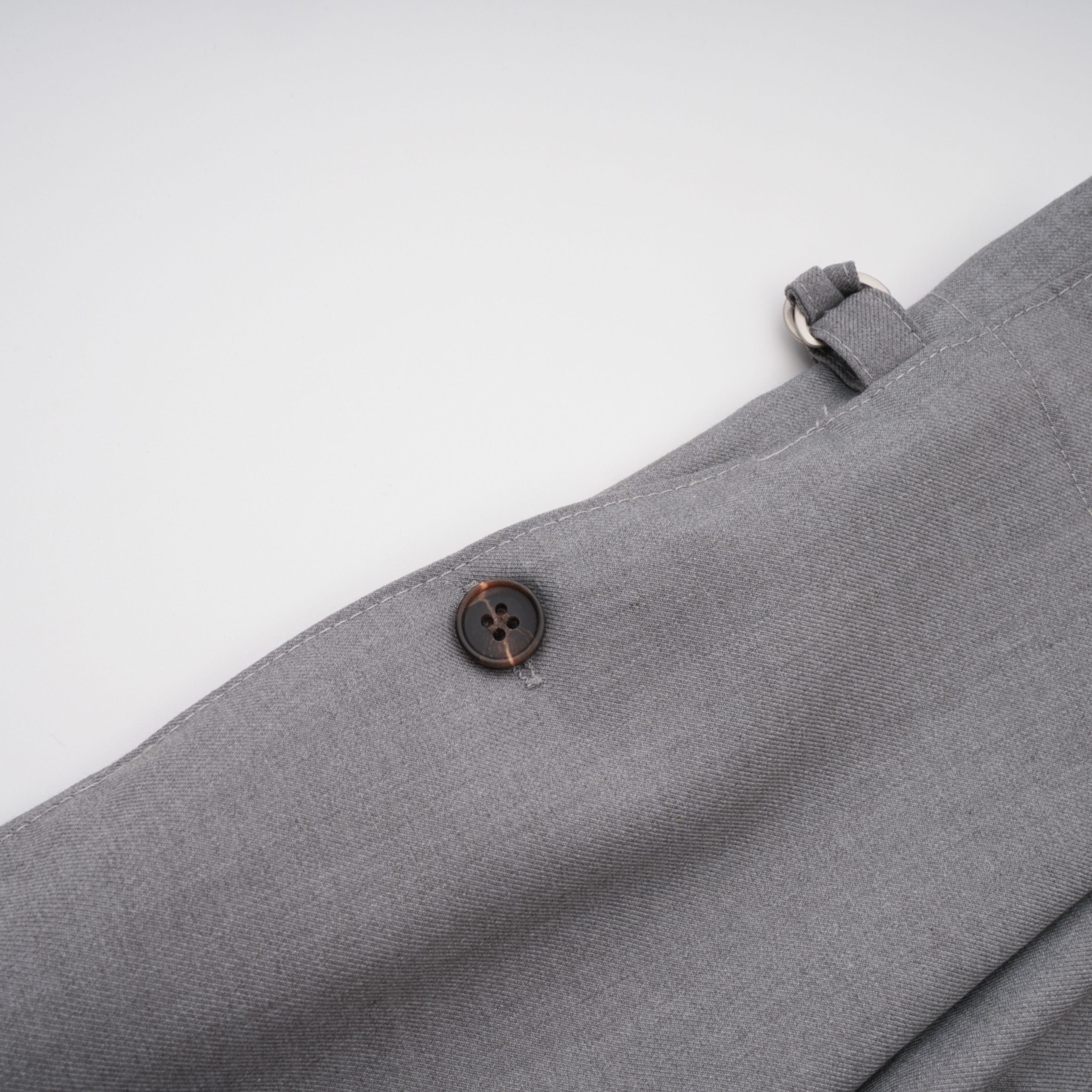Cynthia Grey Asymmetrical Draped Shirt & Trousers Set (Final Sale-US Only)
