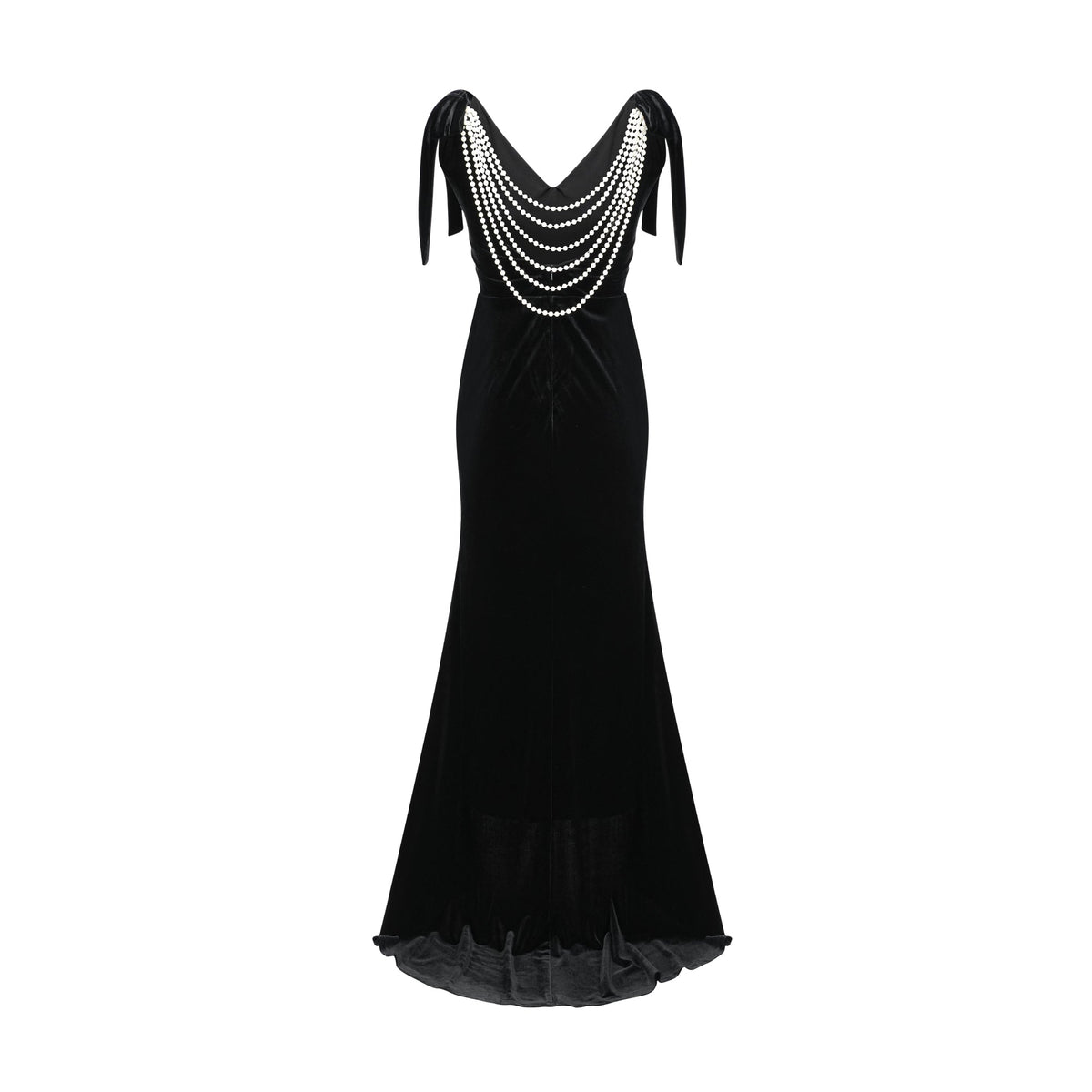 Audrey embellished velvet open-back maxi dress (Final Sale-US Only)
