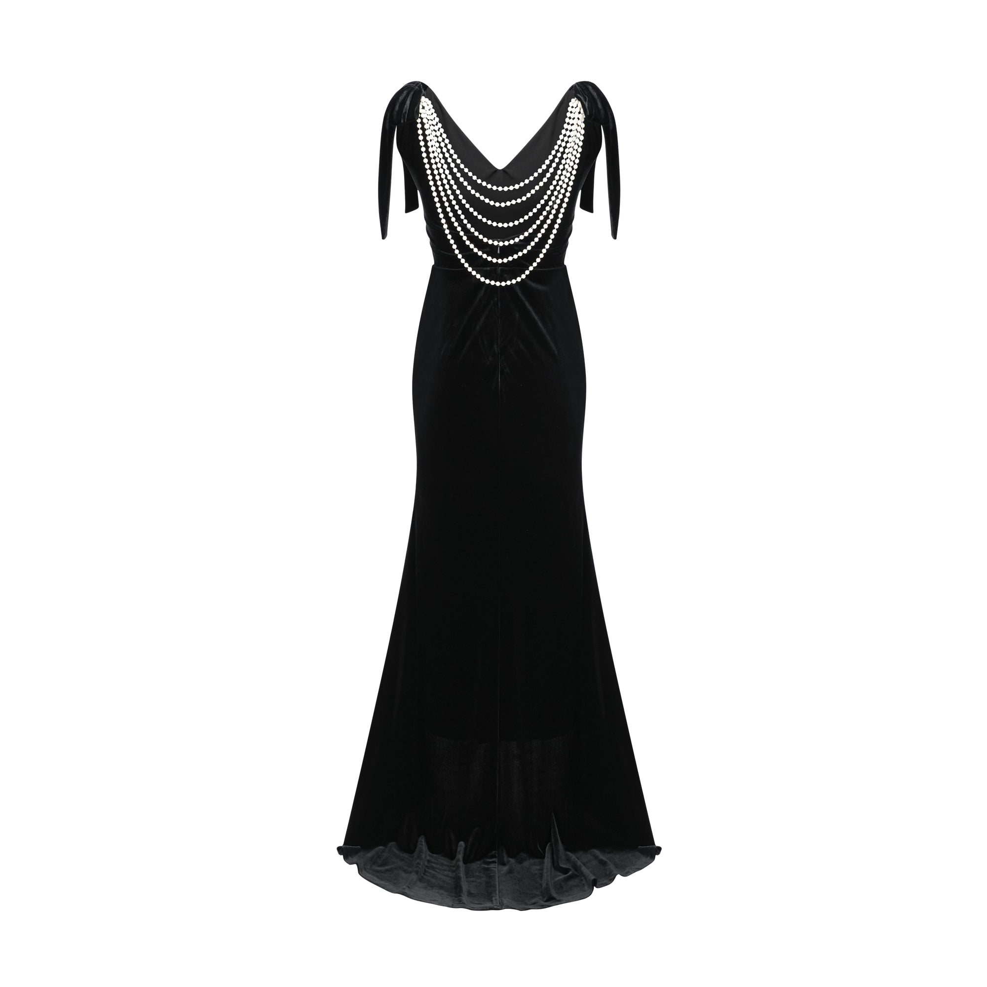 Audrey embellished velvet open-back maxi dress (Final Sale)