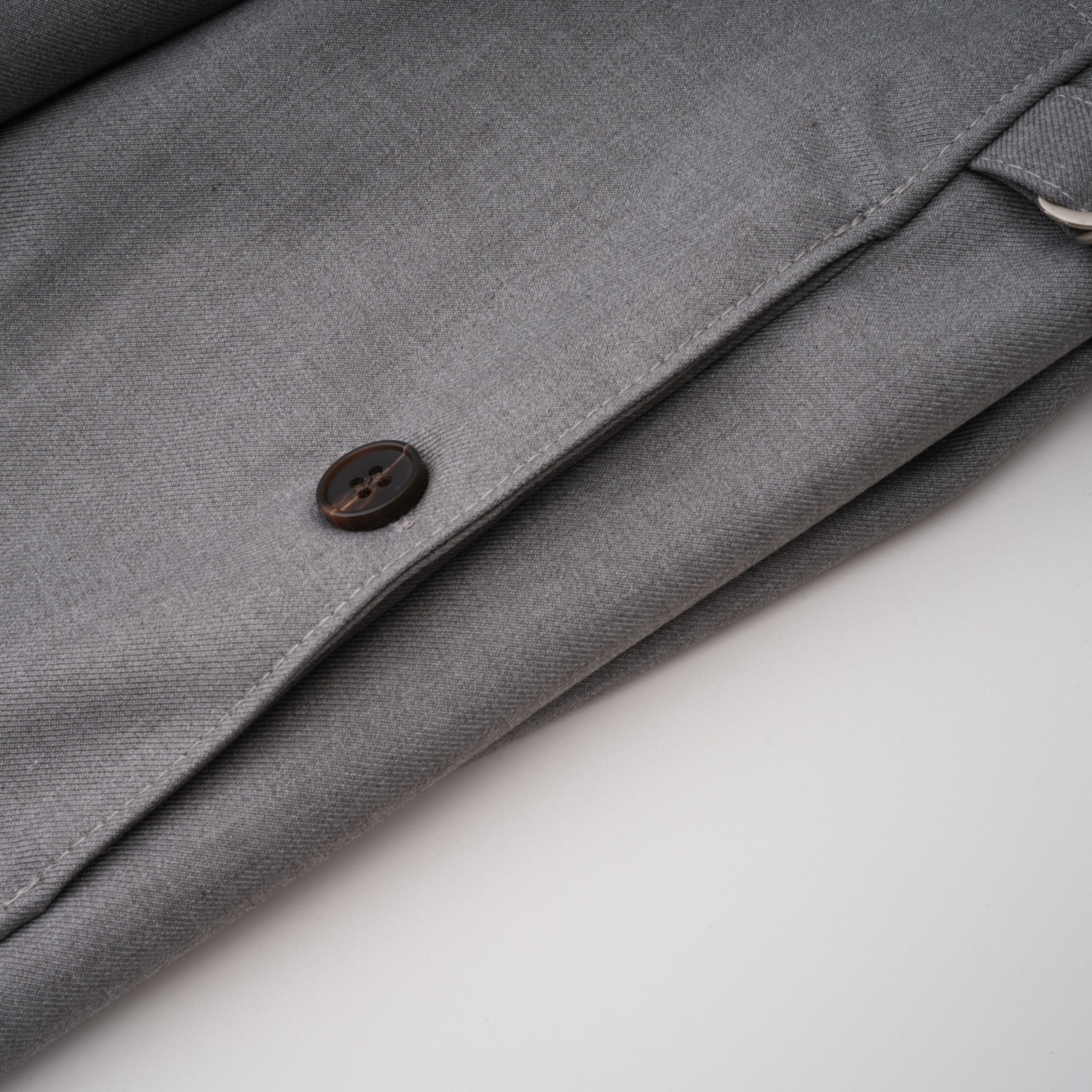 Cynthia Grey Asymmetrical Draped Shirt & Trousers Set (Final Sale-US Only)