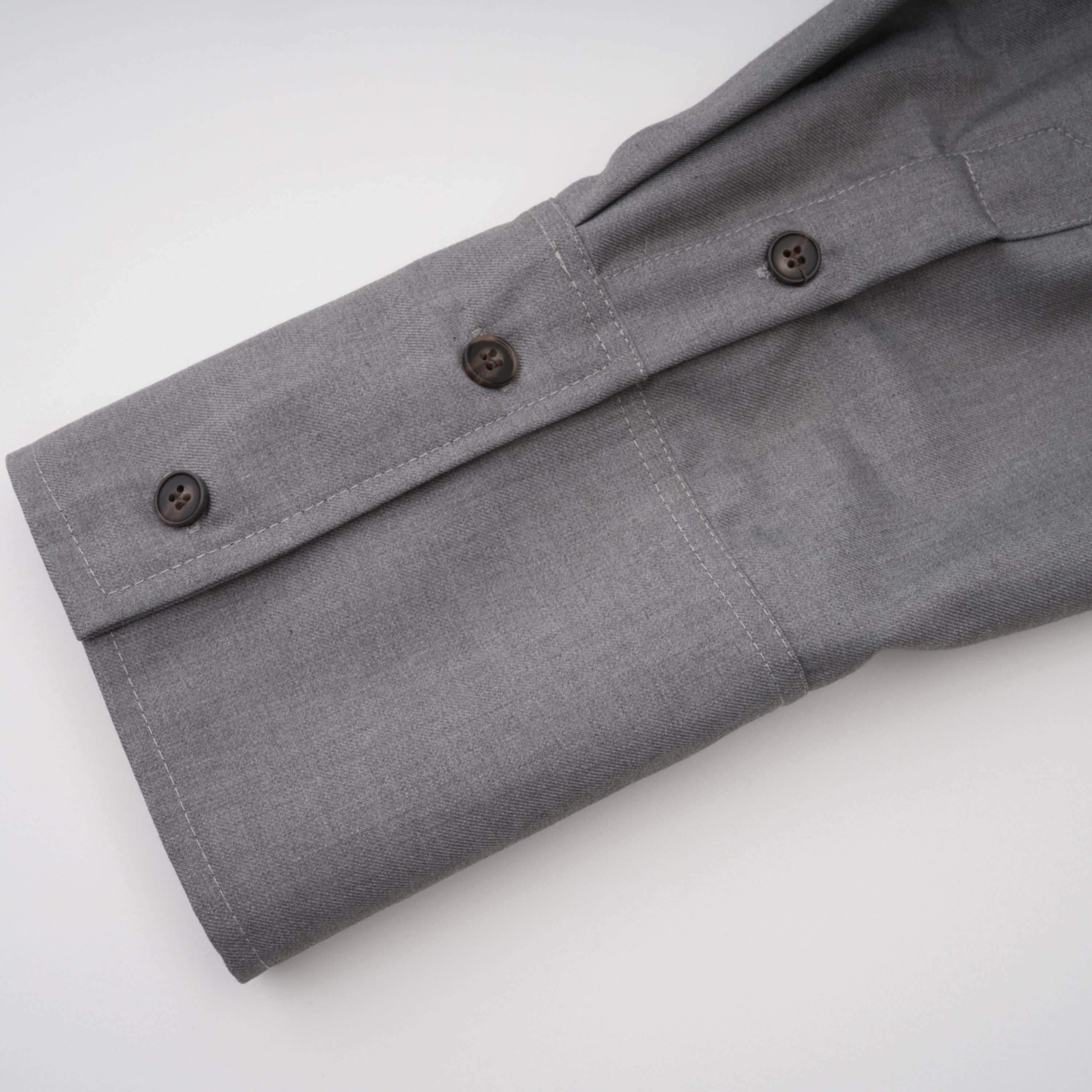 Cynthia Grey Asymmetrical Draped Shirt & Trousers Set (Final Sale-US Only)