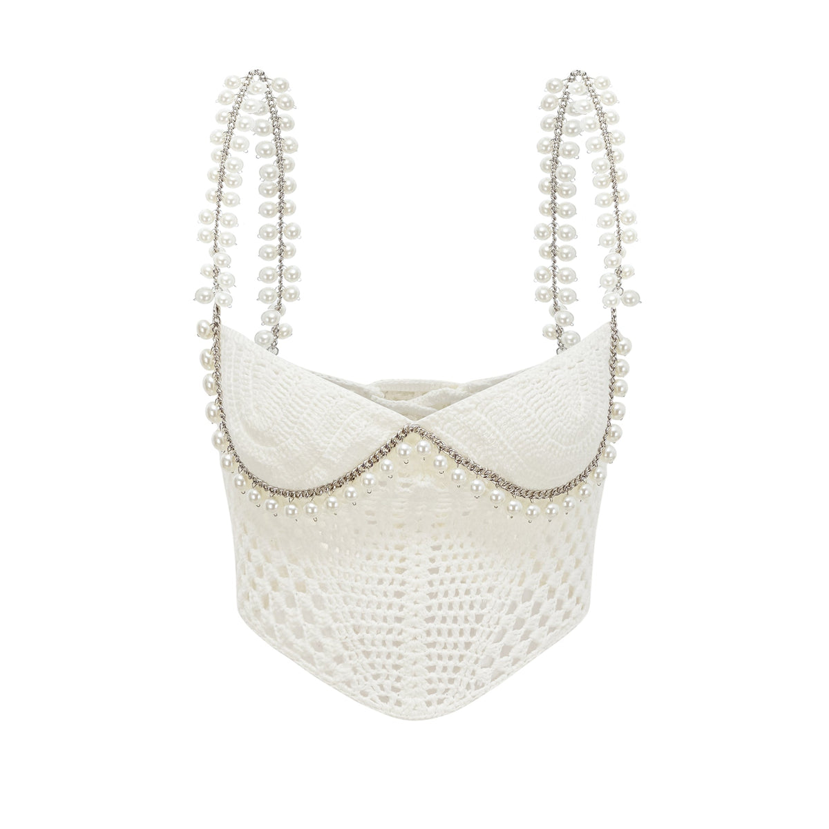 Prunelle Crochet Knit Two-Piece Top and Skirt Set