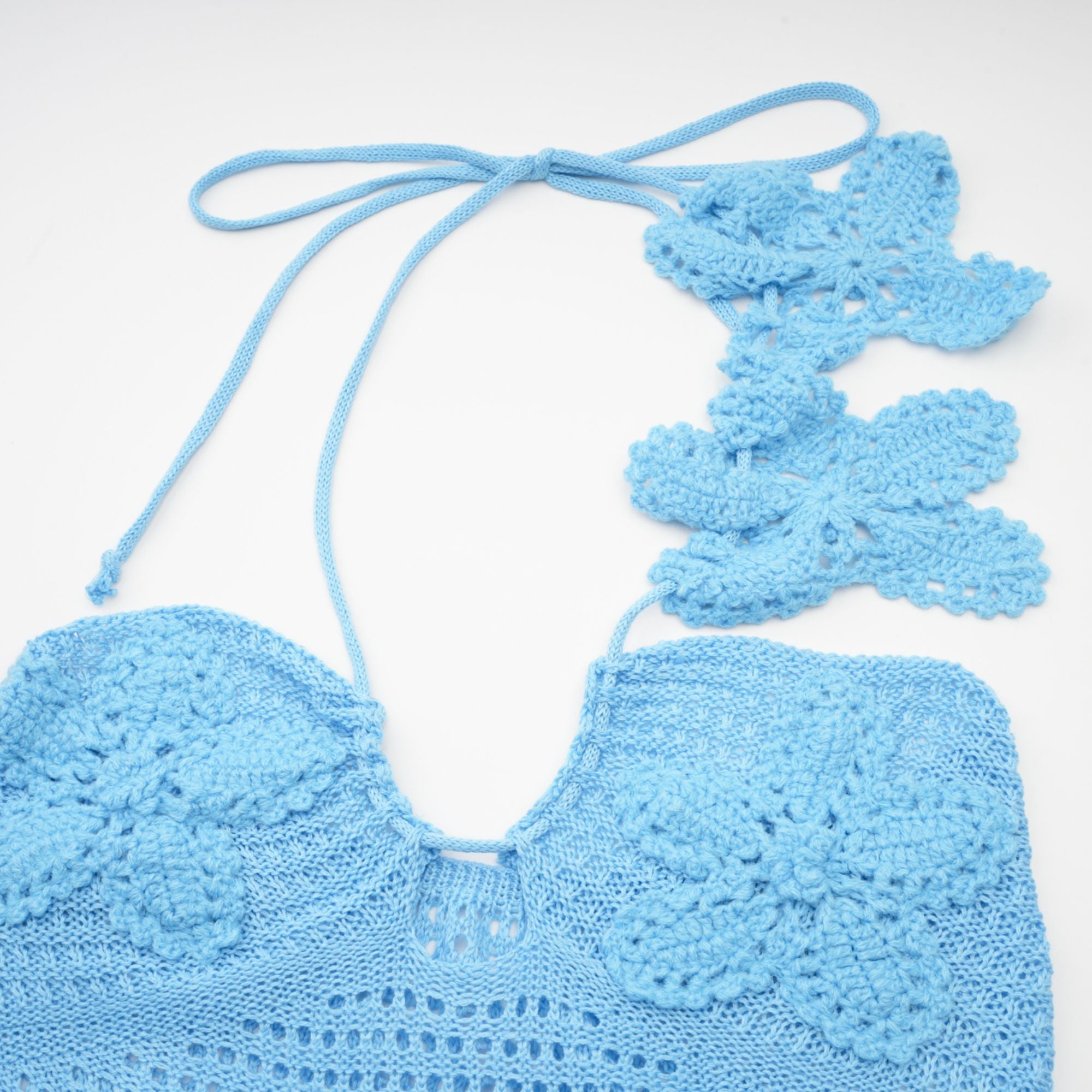 Diane crochet faux-flower embellished maxi dress