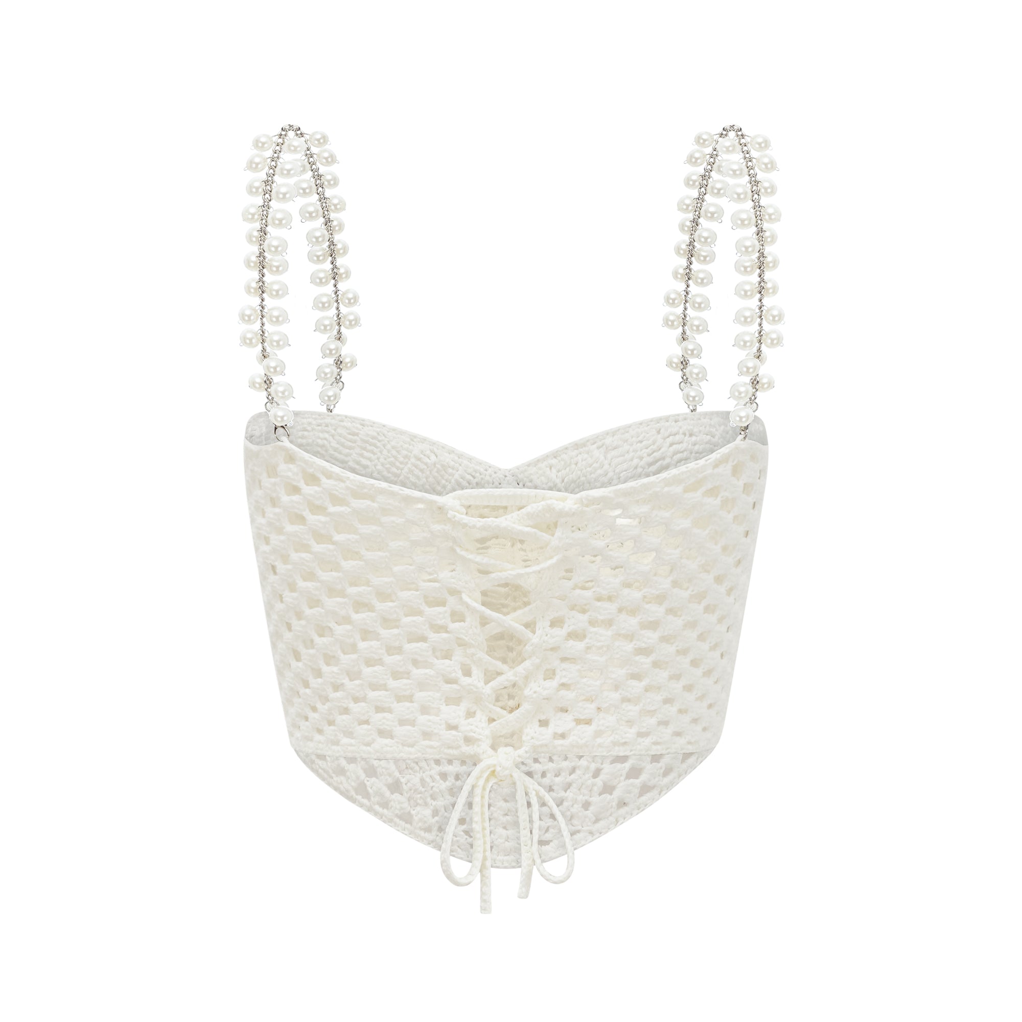 Prunelle Crochet Knit Two-Piece Top and Skirt Set (Final Sale)