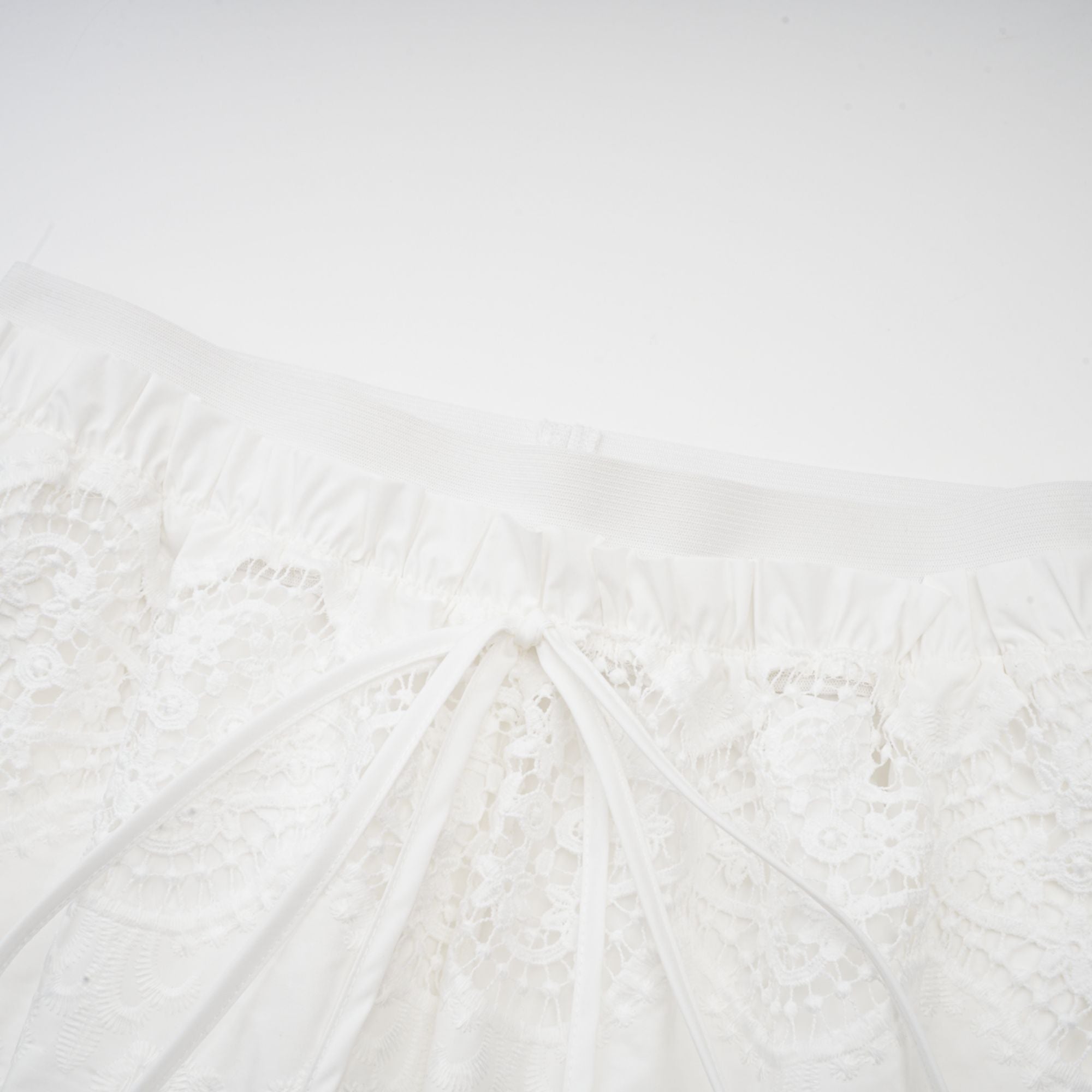 Raphaëlle lace-trim cut-out cropped top & trousers matching set (Final Sale-US Only)