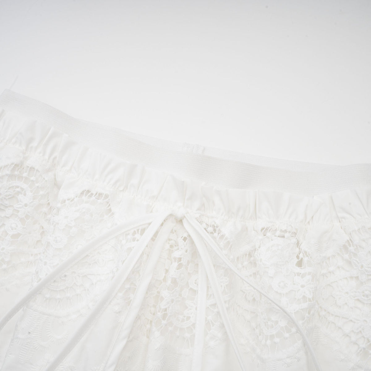 Raphaëlle lace-trim cut-out cropped top & trousers matching set (Final Sale-US Only)
