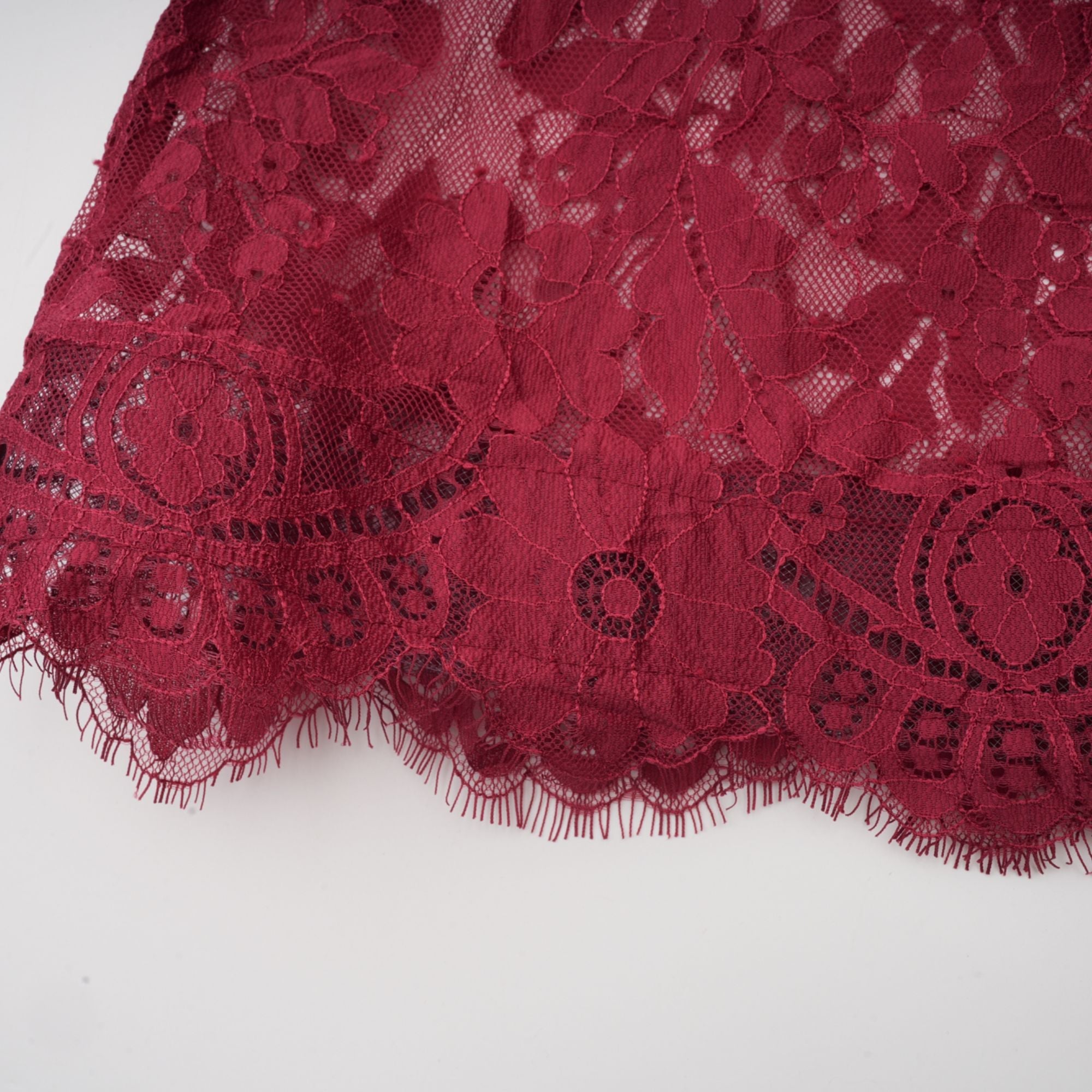 Coline red chantilly lace oversize dress (Final Sale-US Only)