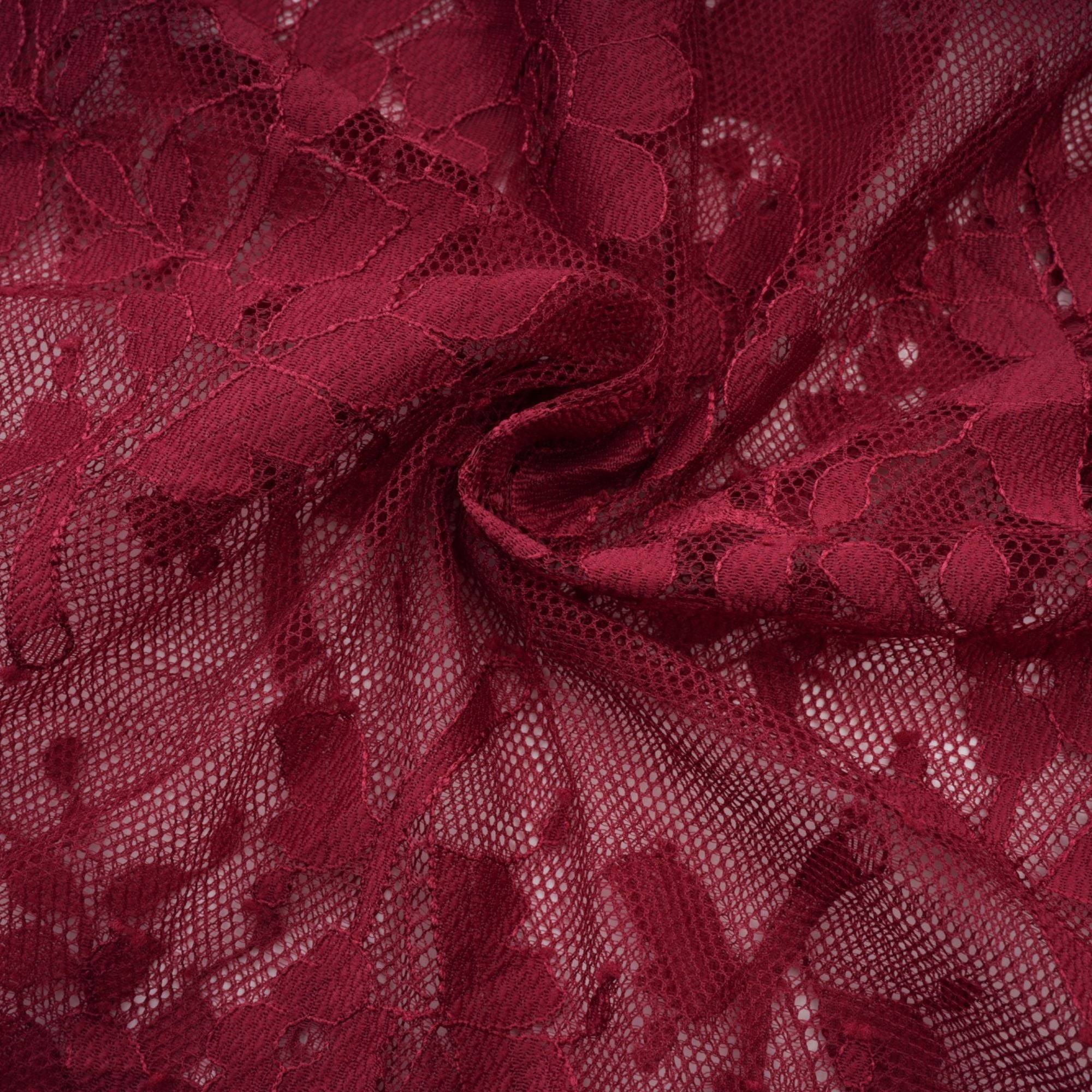 Coline red chantilly lace oversize dress
