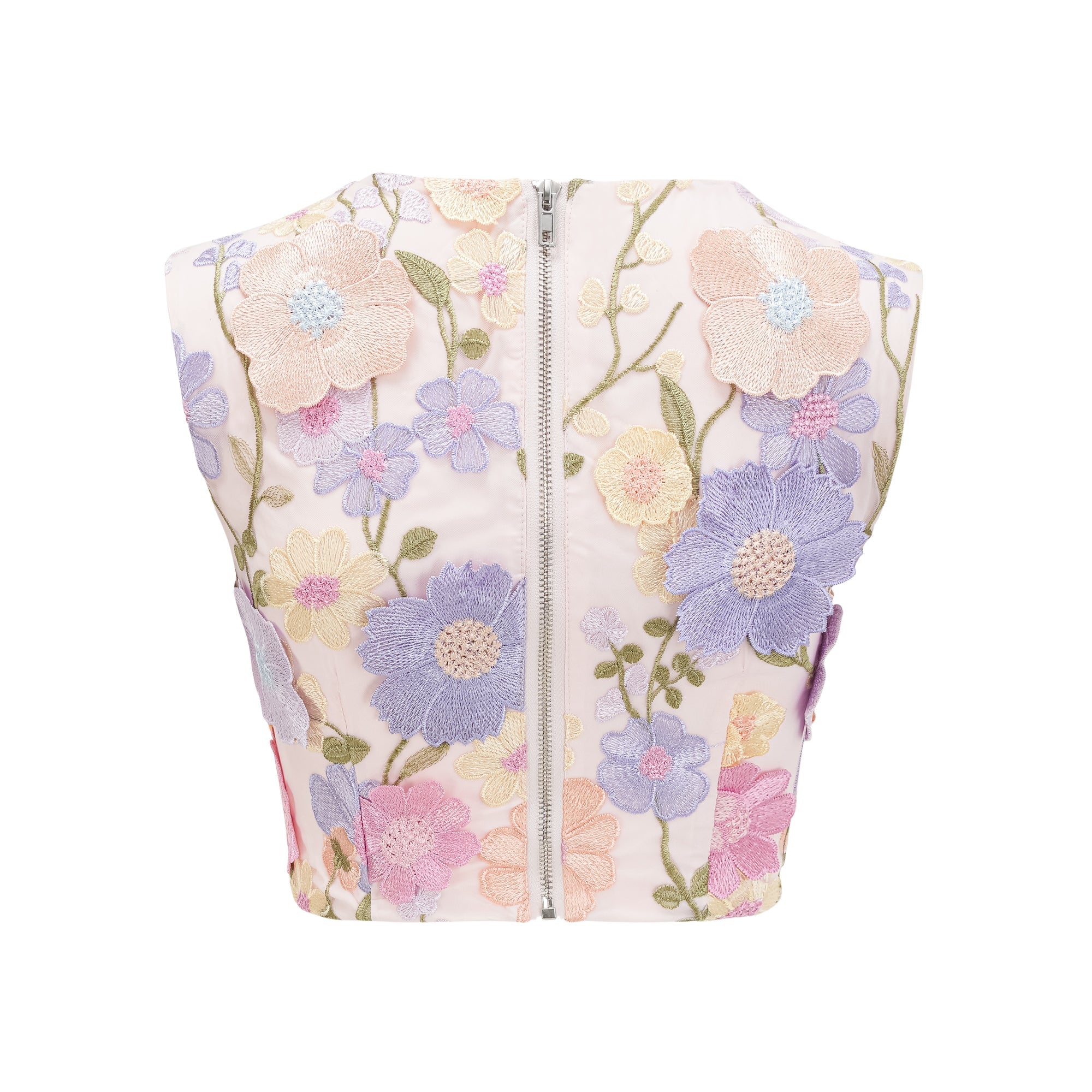 Malika petal embroidered top & skirt matching set (US Only)