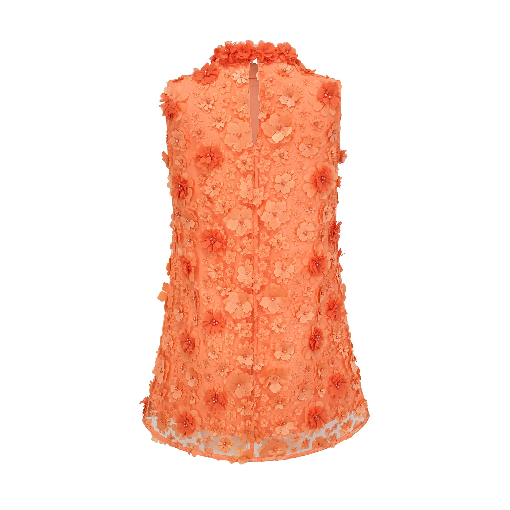 Orphée orange faux-flower mini dress (Final Sale-US Only)