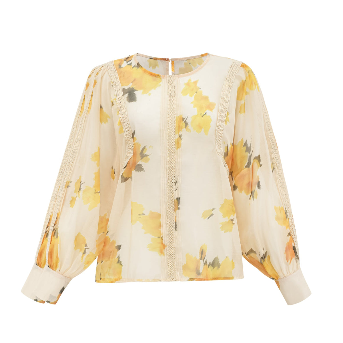 Éva yellow floral-print blouse & skirt matching set (Final Sale-US Only)