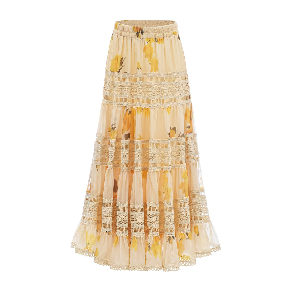 Éva yellow floral-print blouse & skirt matching set (Final Sale-US Only)