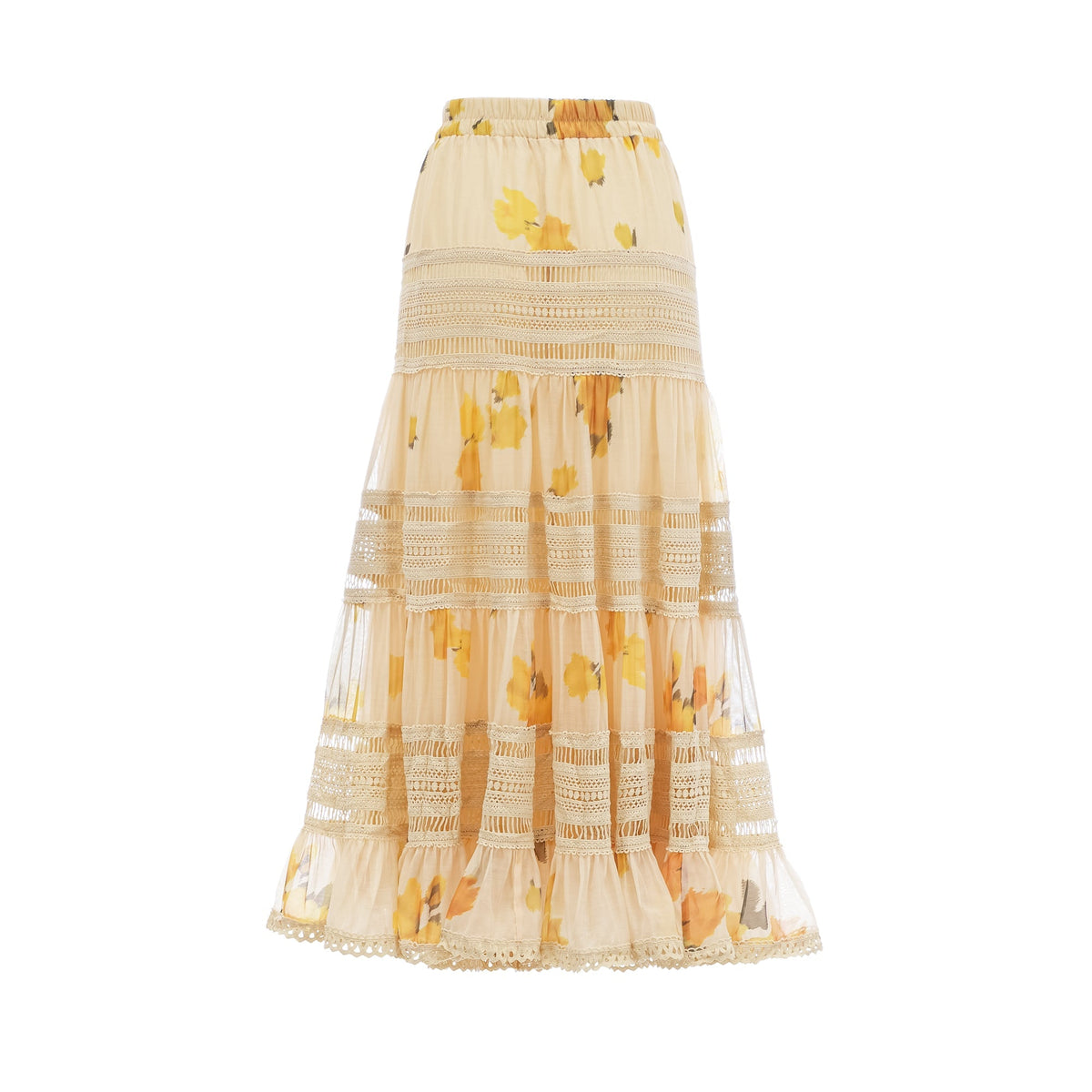 Éva yellow floral-print blouse & skirt matching set (Final Sale-US Only)