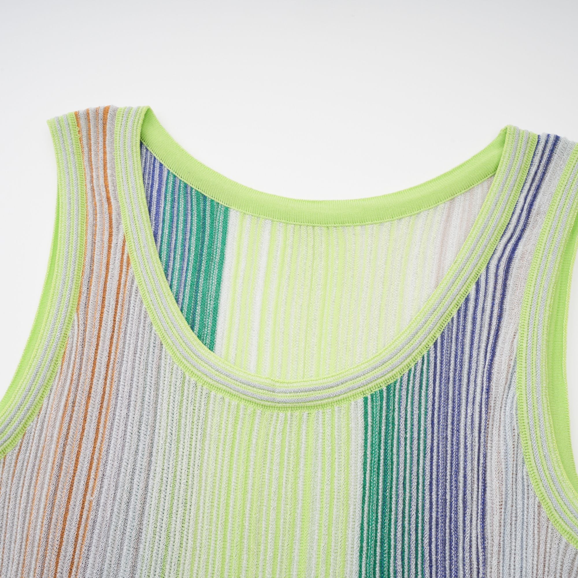 Amaryllis Green Sequin Striped Knit Mini Dress (Final Sale-US Only)