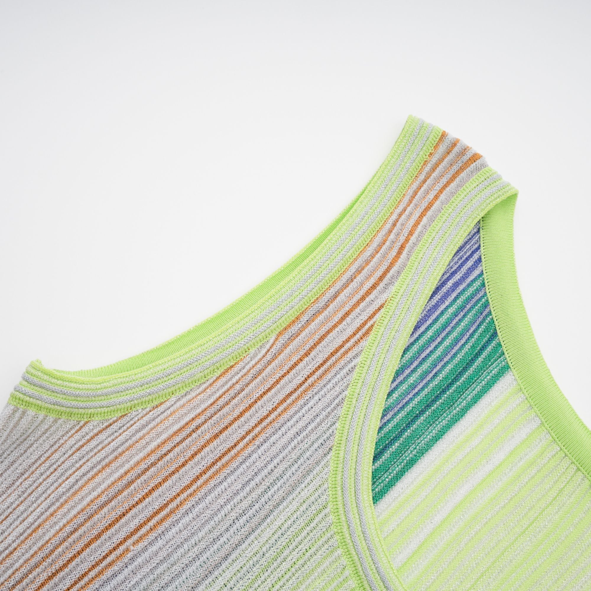 Amaryllis Green Sequin Striped Knit Mini Dress (Final Sale-US Only)