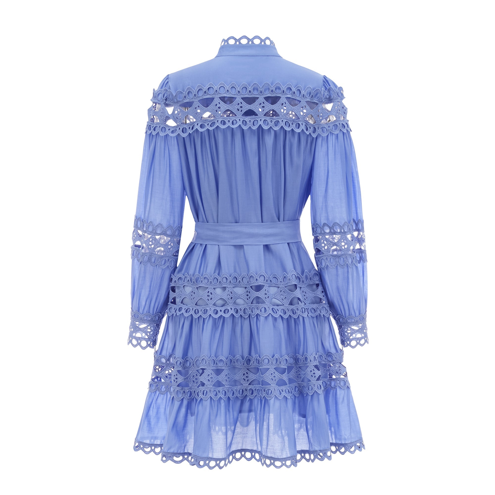 Nova blue cut-out belted mini dress (Final Sale-US Only)