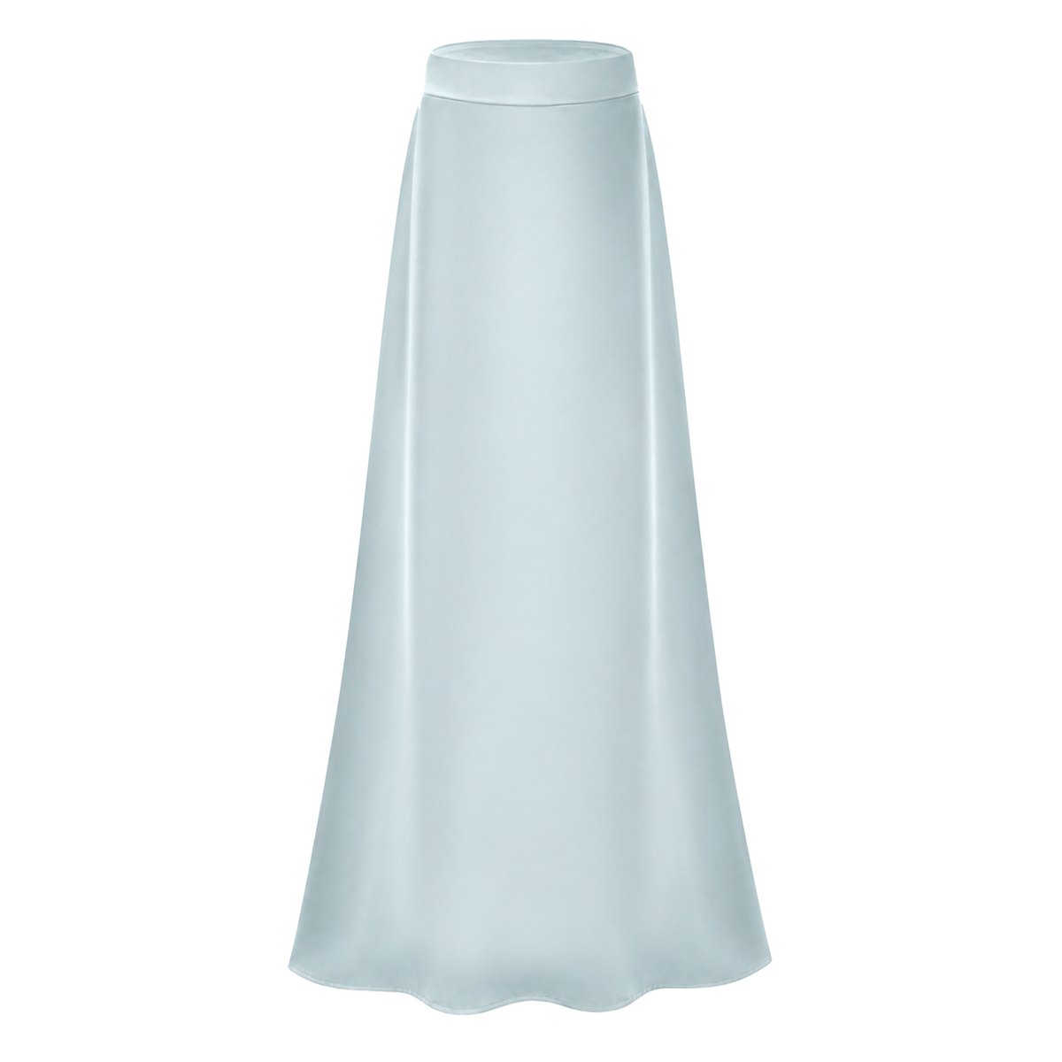 Borbála Blue Fringed Top & Satin Skirt Set