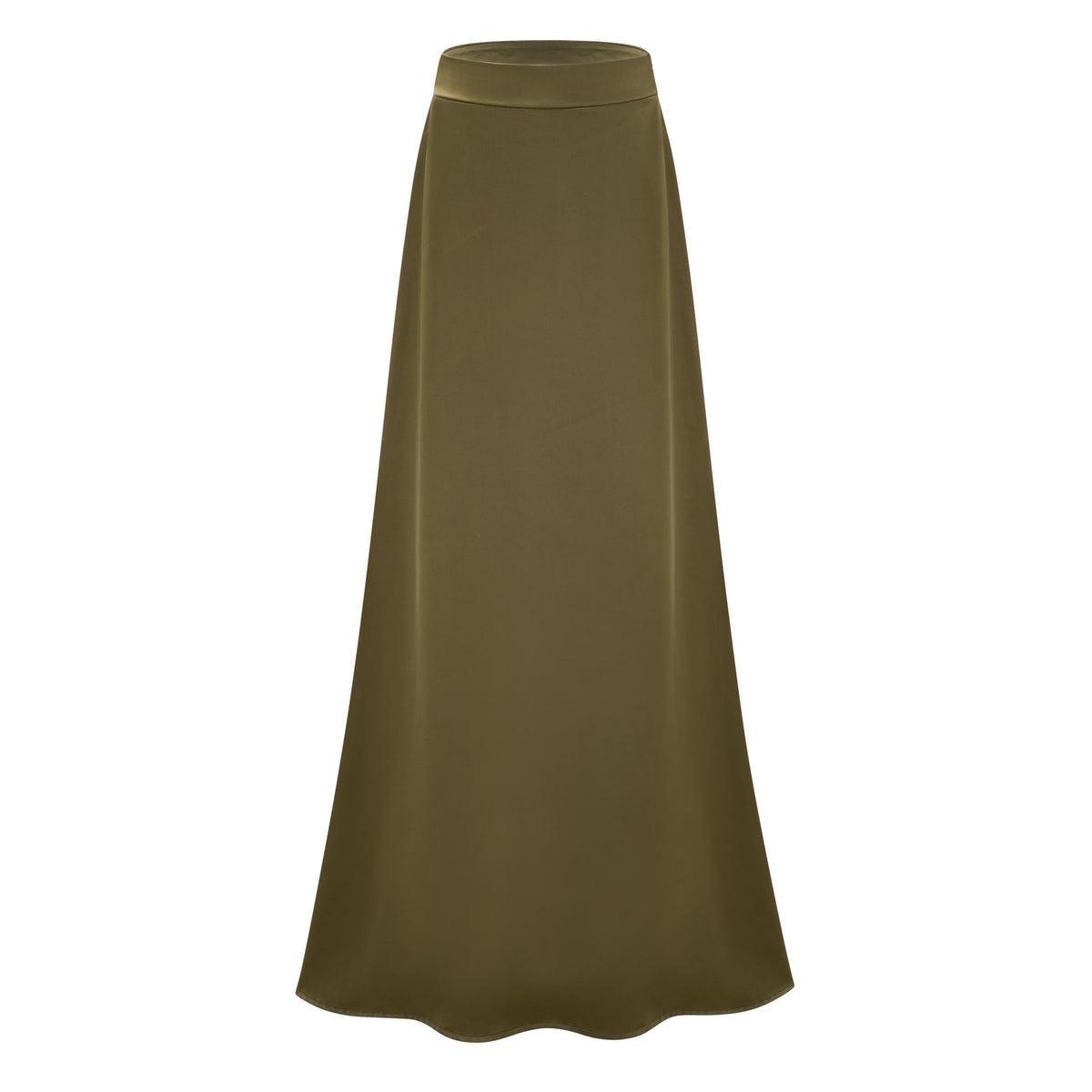 Borbála Green Fringed Top & Satin Skirt Set (Final Sale-US Only)