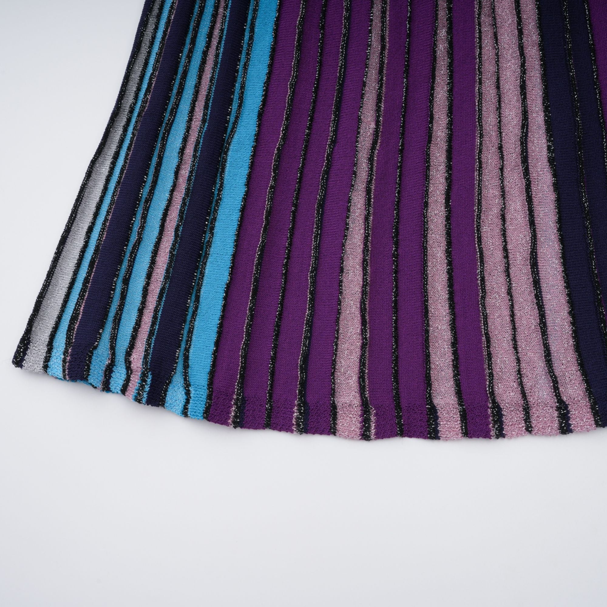 Bruyère Purple Sequin Striped Knit Maxi Dress