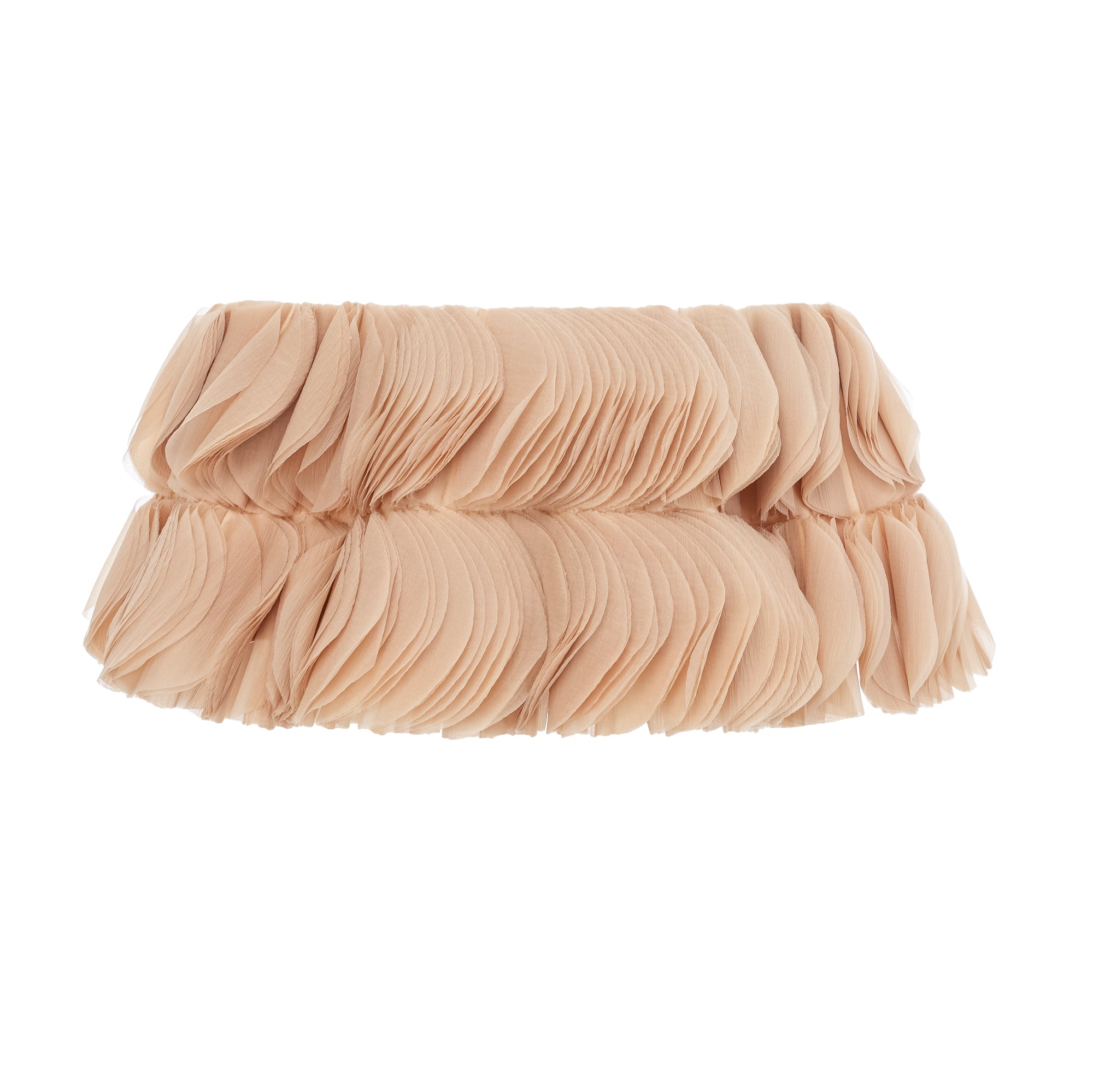 Elise neutrals off-shoulder shirred cropped top (Final Sale-US Only)