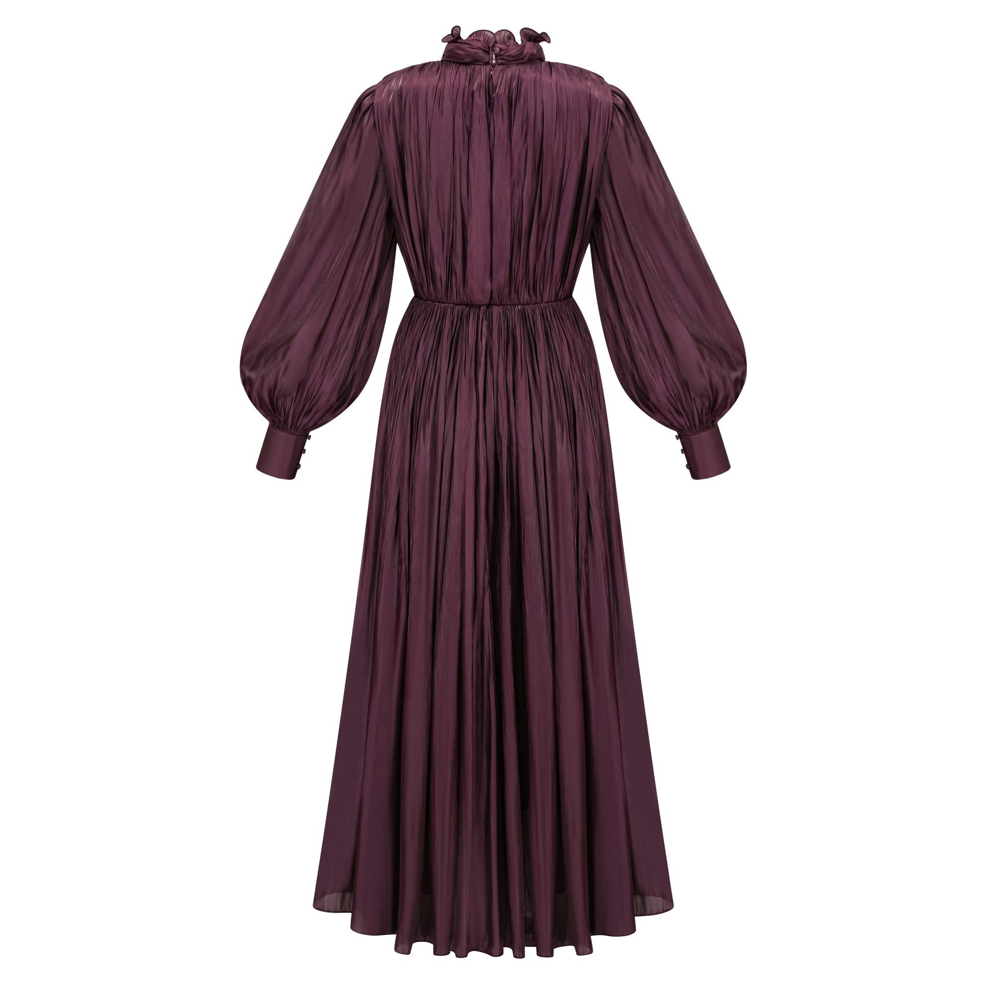Sage Brown Crossed Design Maxi Dress