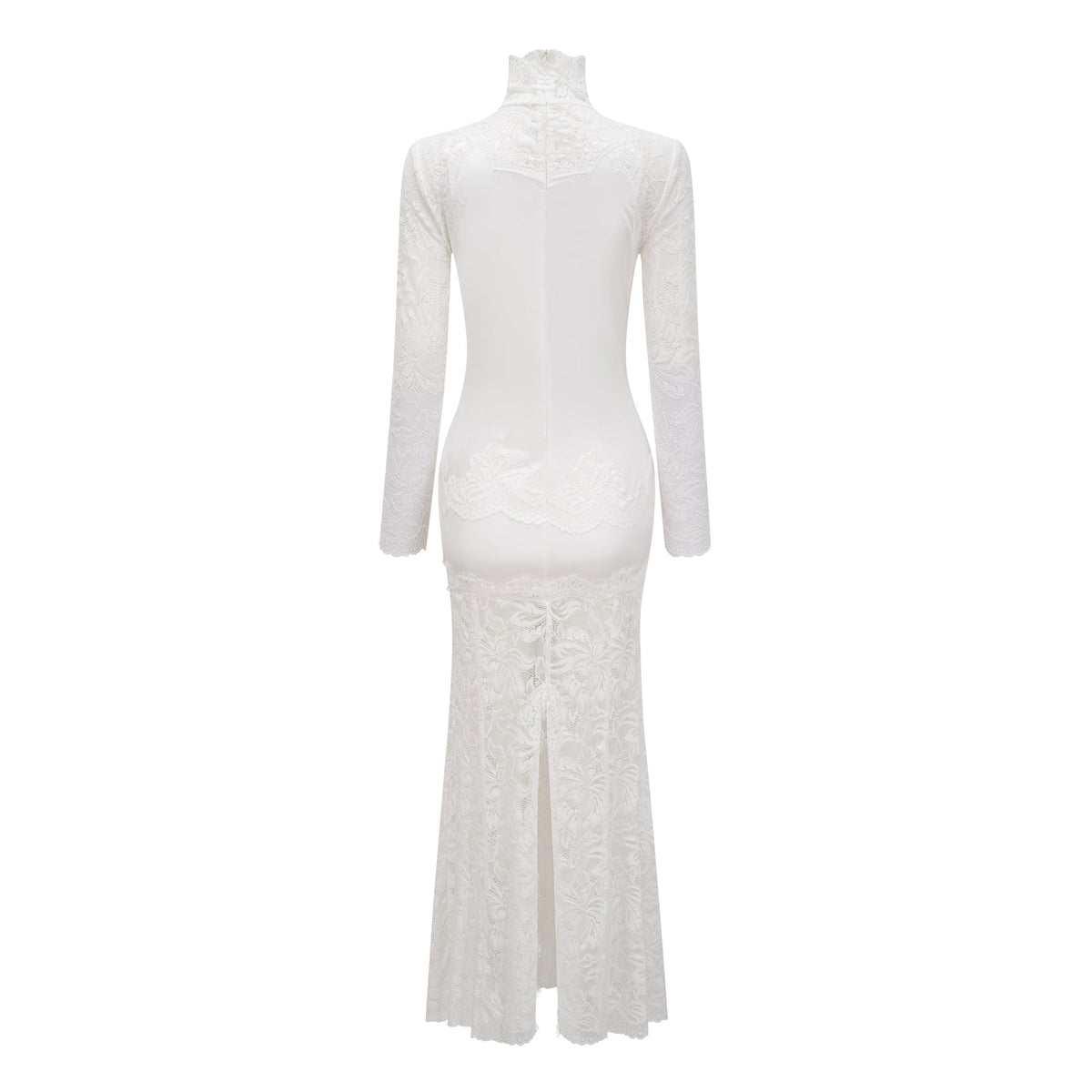 Airelle White Satin Panel Lace Maxi Dress (Final Sale)