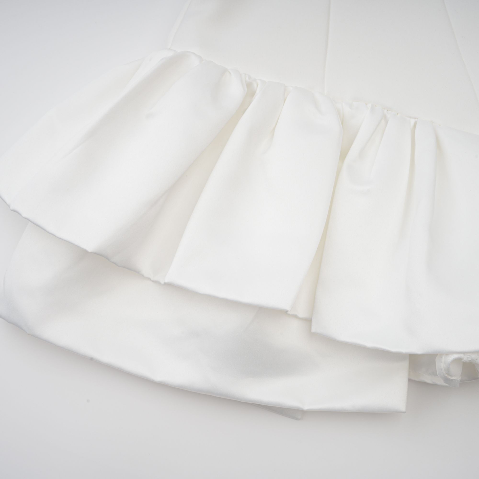 Olivia white halterneck ruffled mini dress