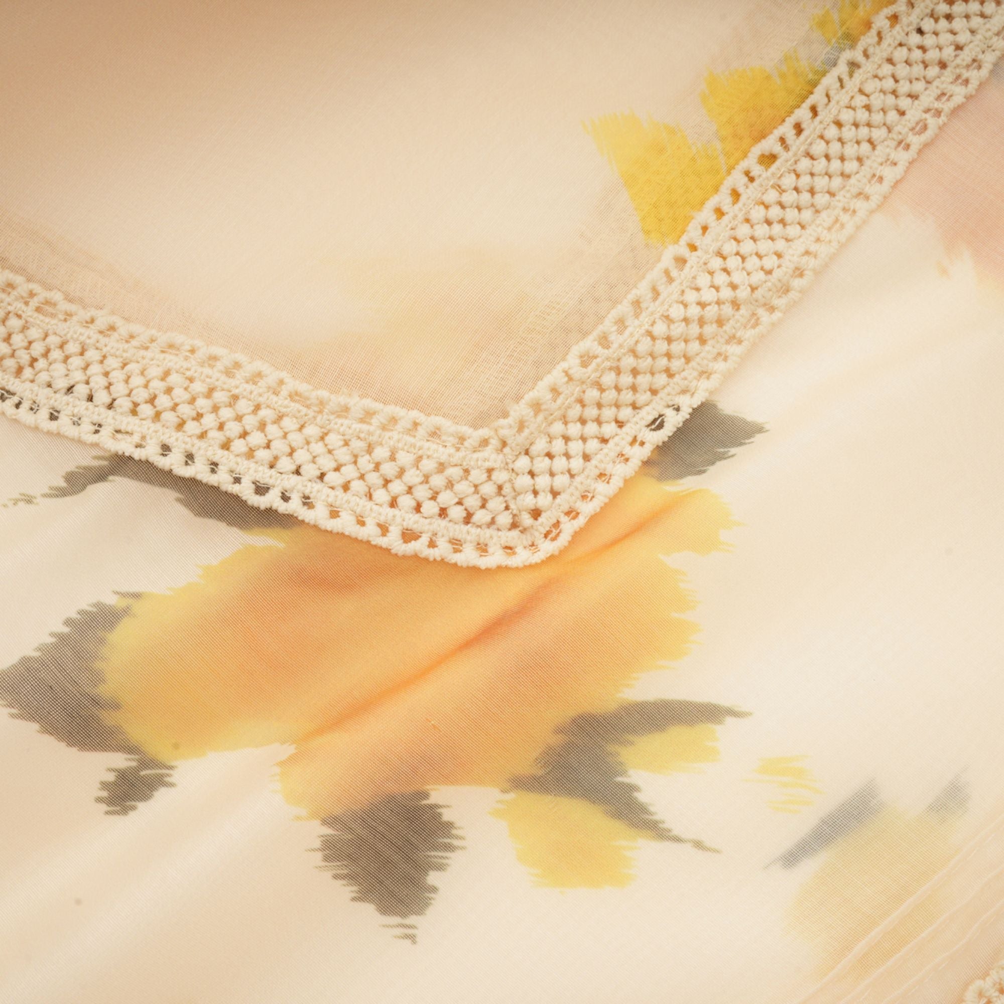 Éva yellow floral-print blouse & skirt matching set - Yellow