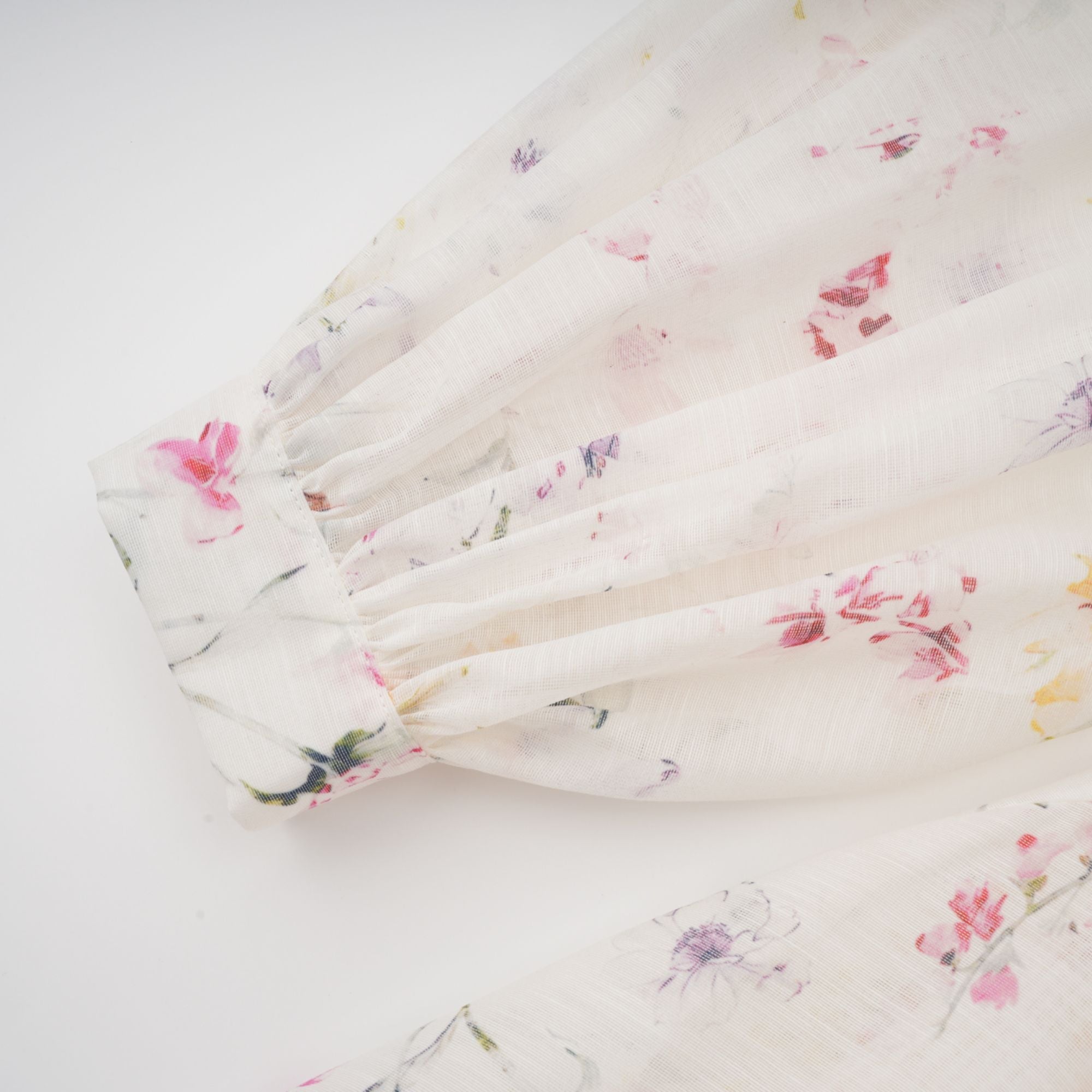 Zoé white floral-print tied midi dress