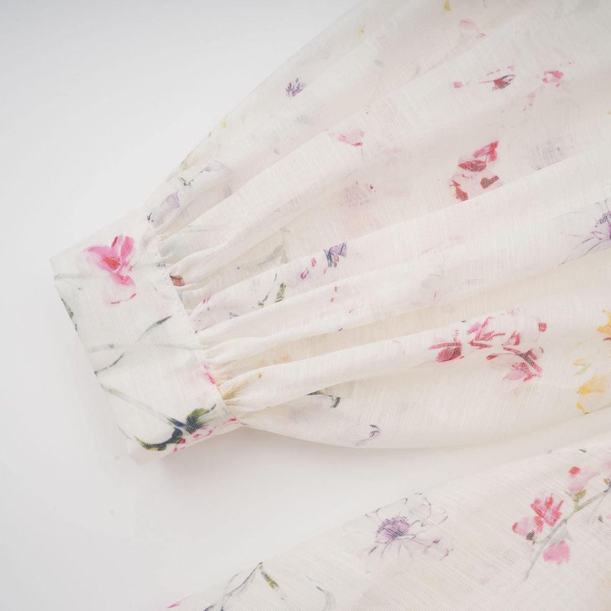 Zoé white floral-print tied midi dress