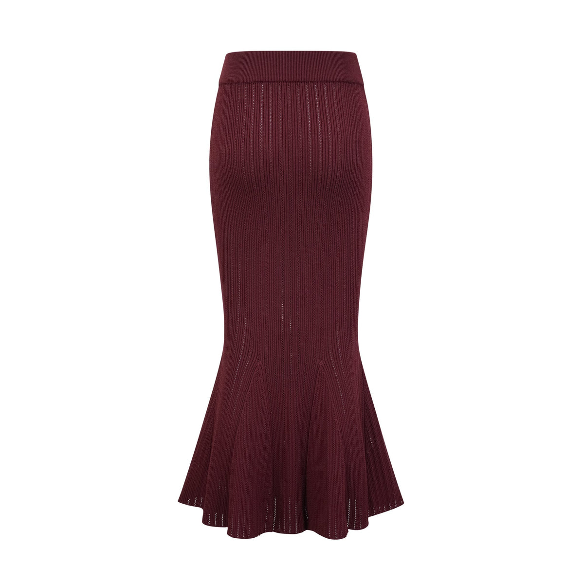 Corrine red ruffled knit top & skirt matching set (Final Sale)